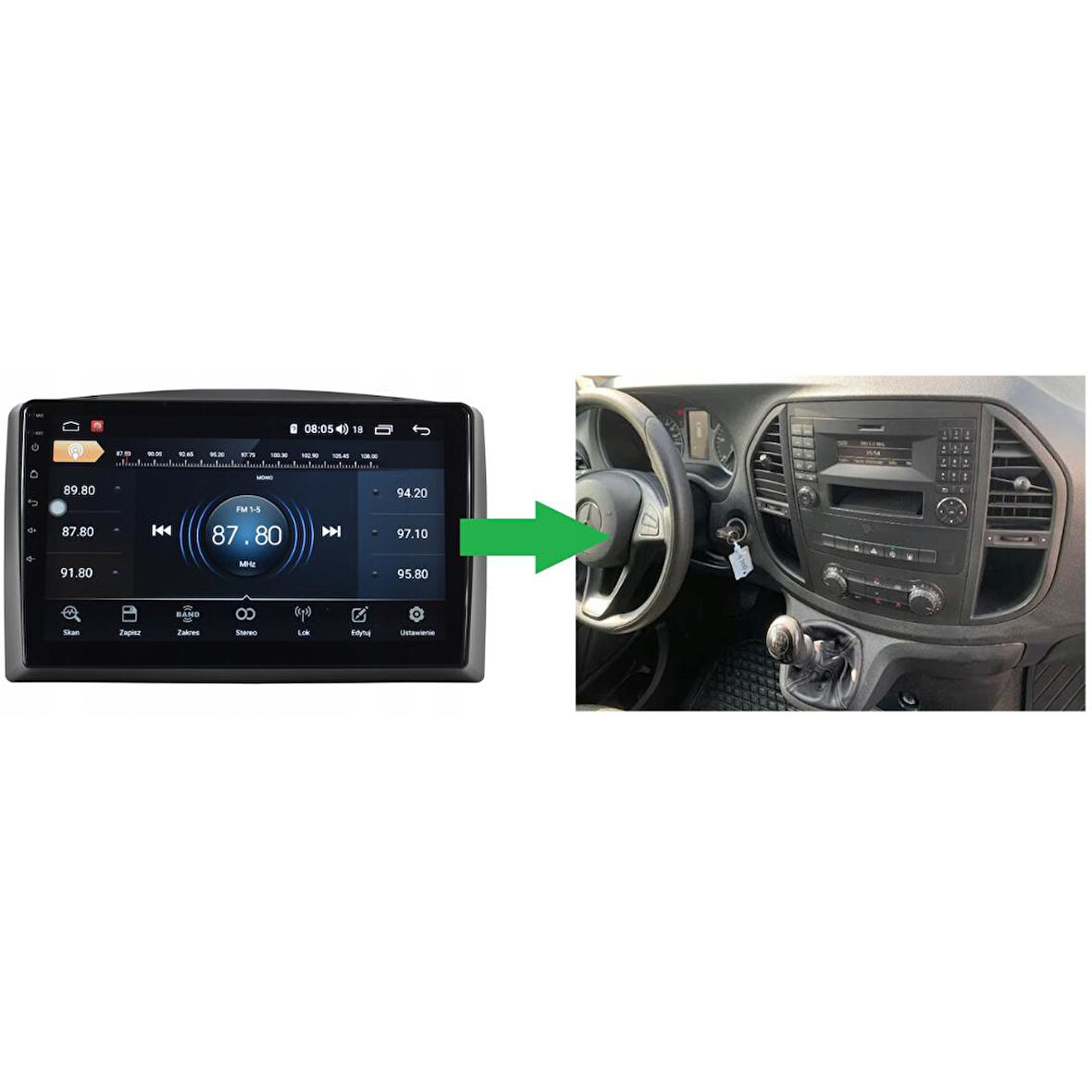 Mercedes Vito Android Multimedya Sistemi 4-64 For-X (2014-2020)