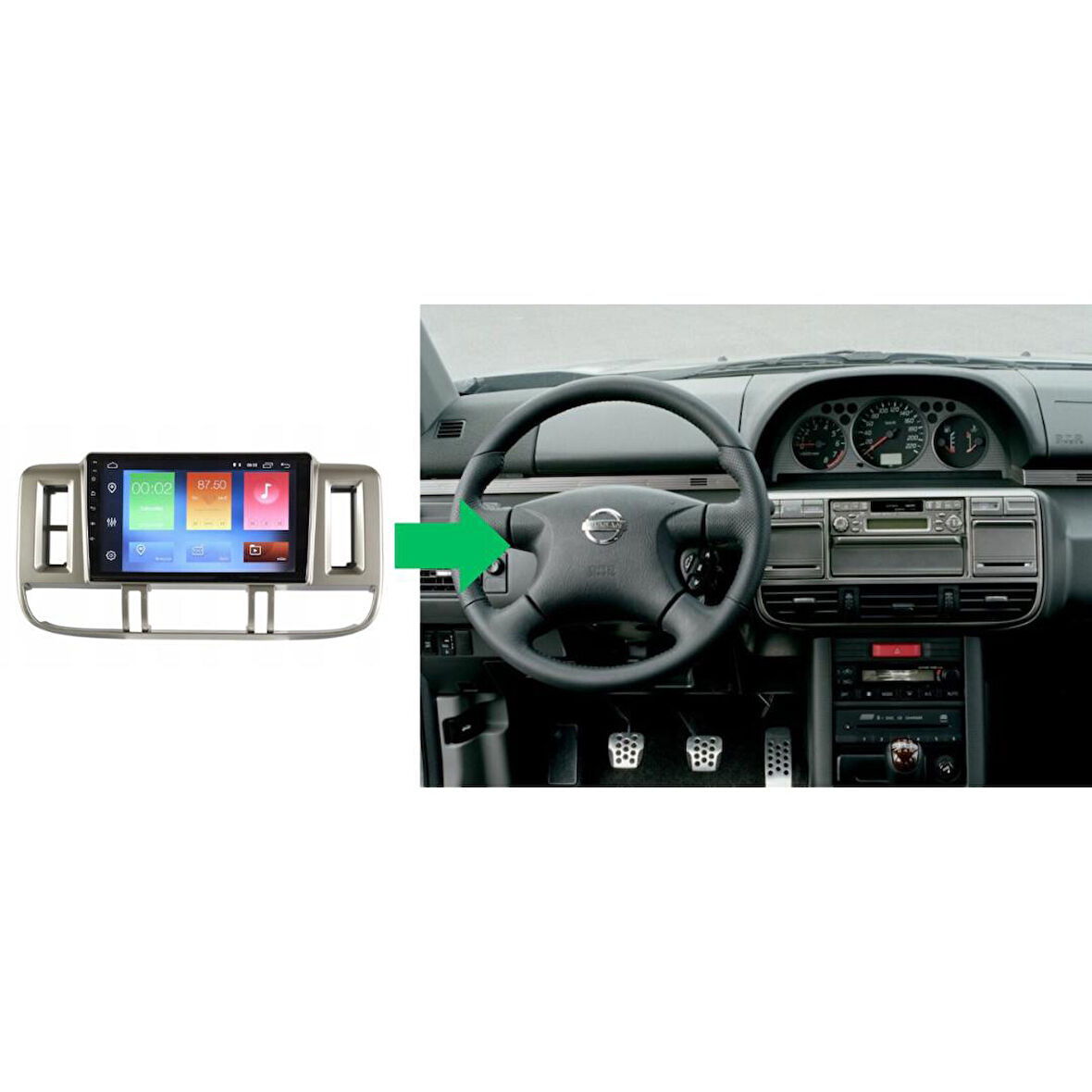 Nissan X-Trail Android Multimedya Sistemi 4-64 For-X (2002-2004)