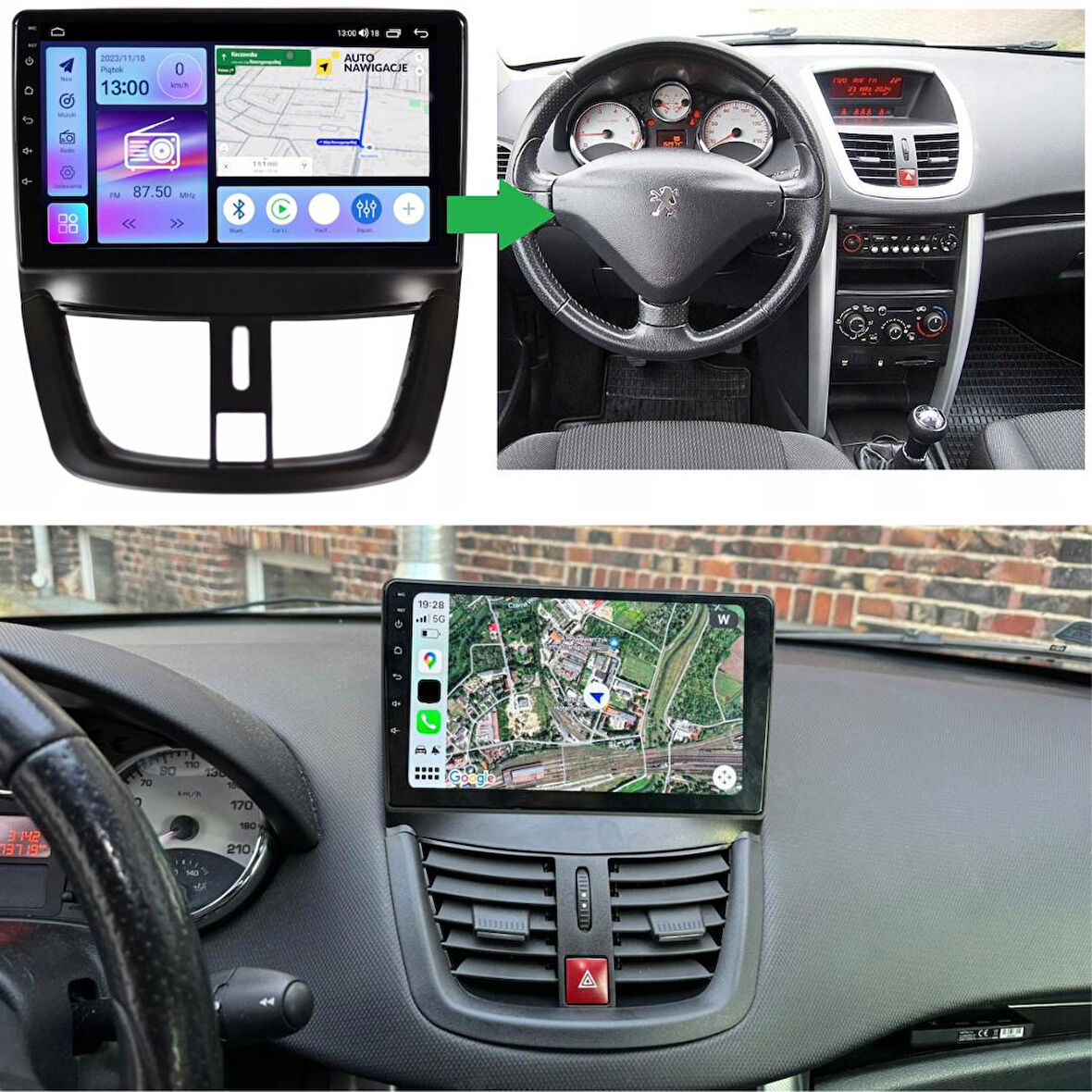 Peugeot 207 Android Multimedya Sistemi 4-64 For-X (2006-2012)