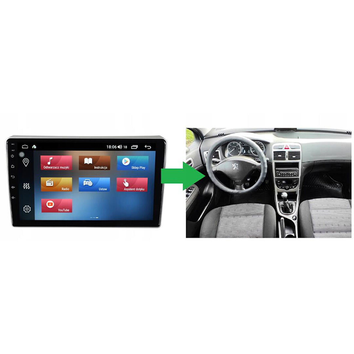 Peugeot 307 Android Multimedya Sistemi 4-64 For-X (2001-2009)