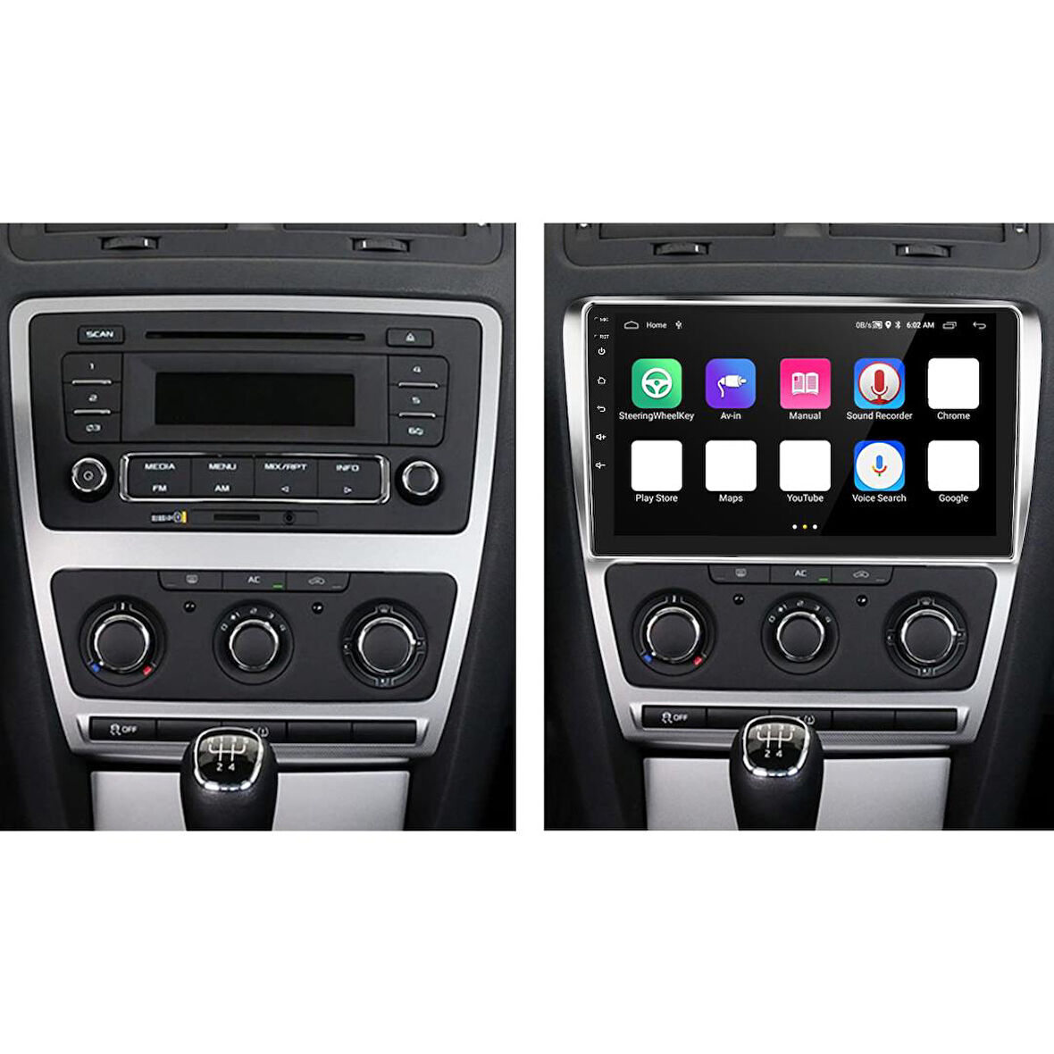 Skoda Octavia Android Multimedya Sistemi 4-64 For-X (2004-2013)