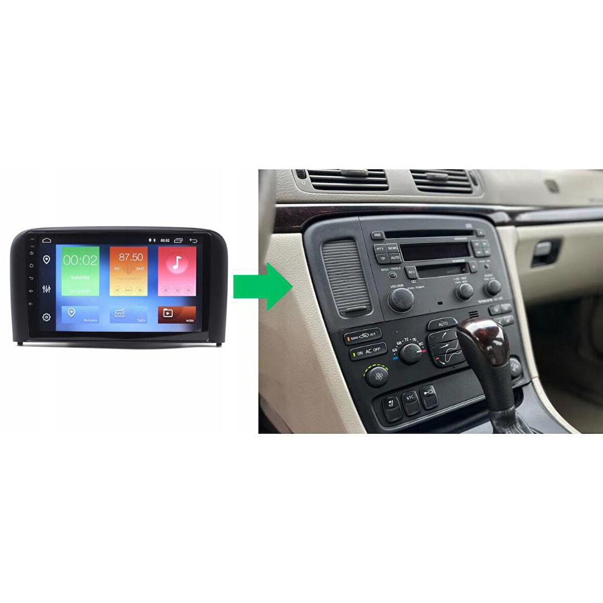 Volvo S80 Android Multimedya Sistemi 4-64 For-X (1999-2006)