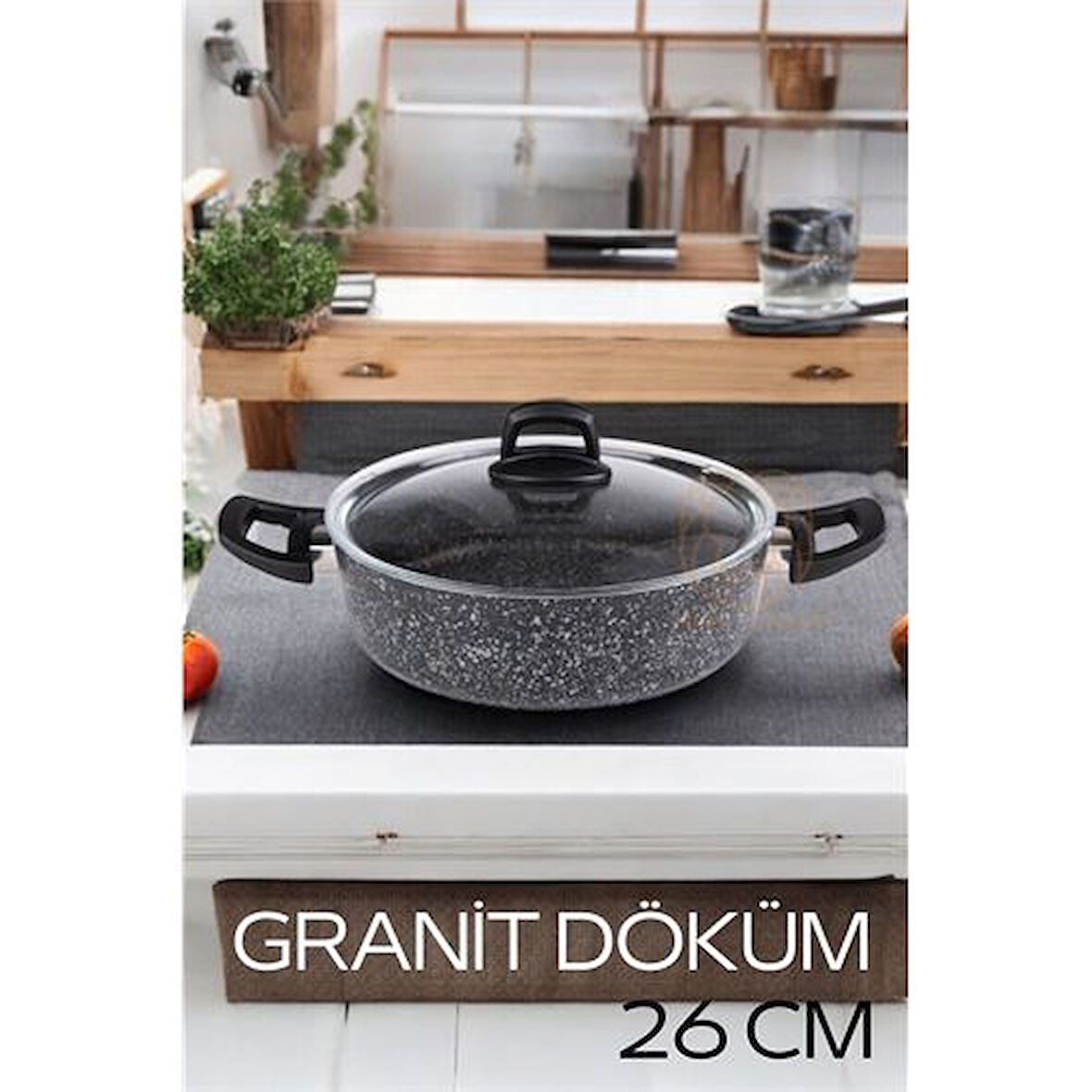 Eco Granit Döküm Basık Tencere 26 cm Dies Design