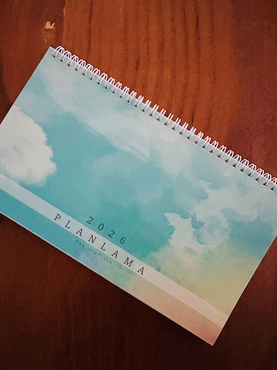 Masaüstü Spiralli Sümen - Turkuaz Kapak, Siyah Beyaz İç Baskılı Defter