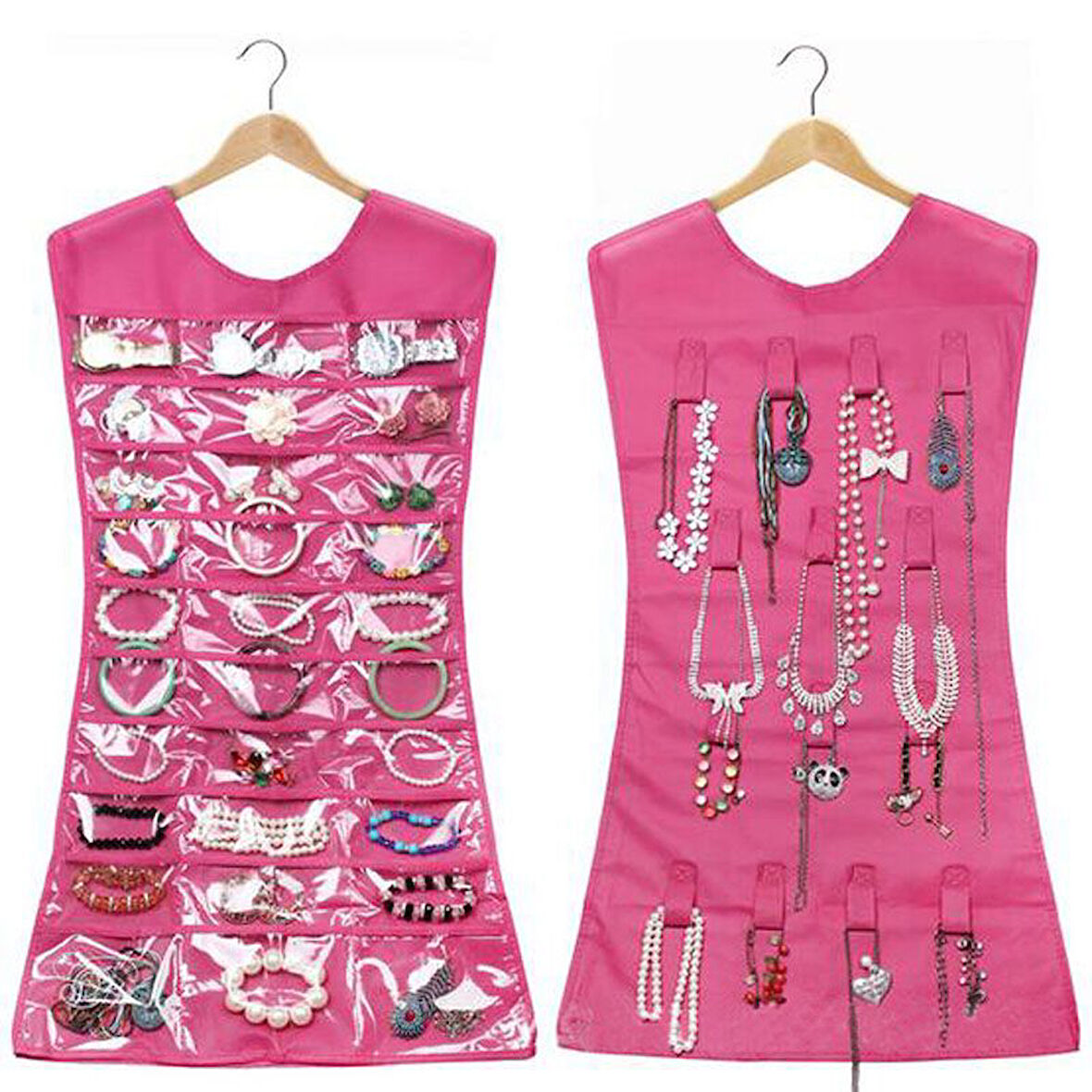 Elbise Şeklinde Takı Organizeri - Pembe