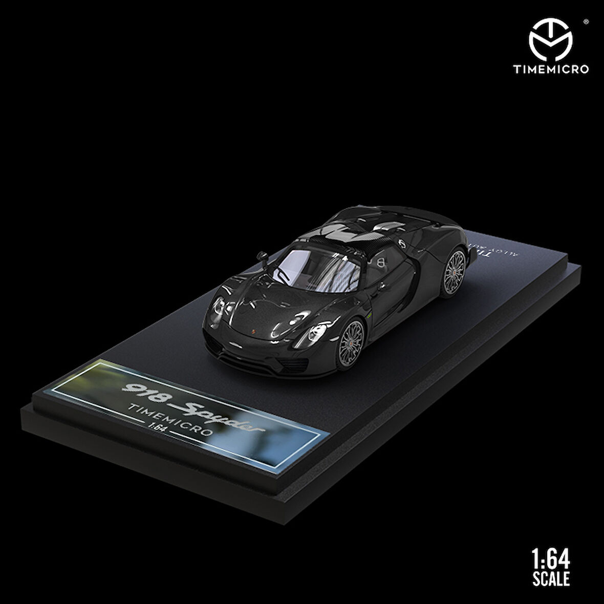 TimeMicro 1:64 Porsche 918 Spyder Siyah