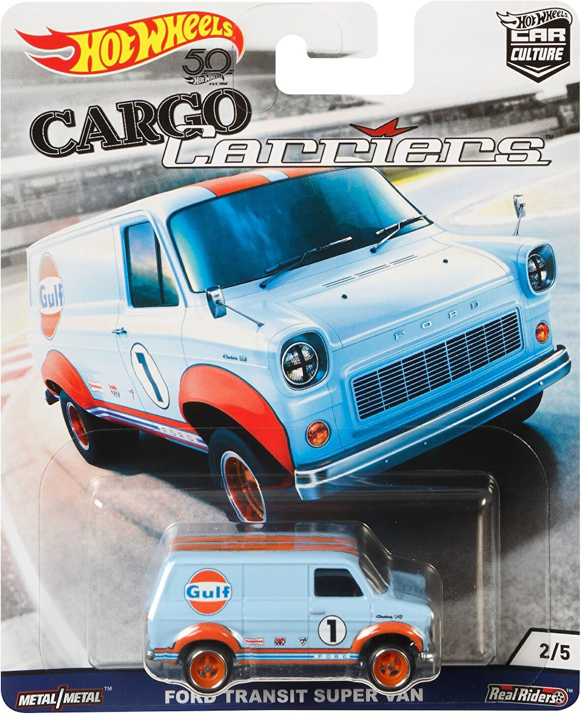 Hot Wheels Premium Cargo Carriers Ford Transit Super Van FLC13
