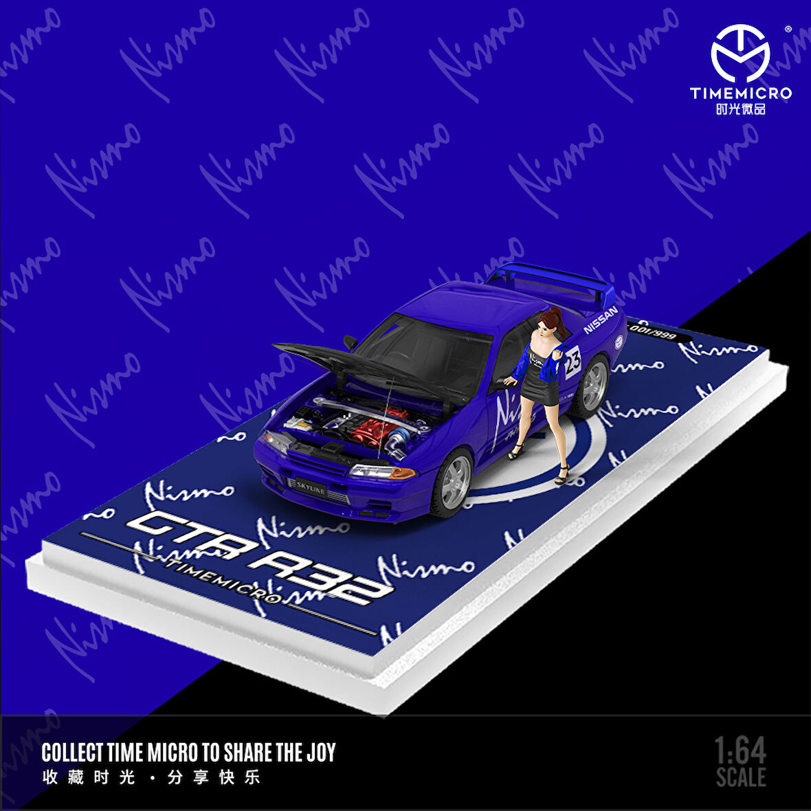 TimeMicro 1:64 Nissan GTR R32 Nismo No. 23 Race Car