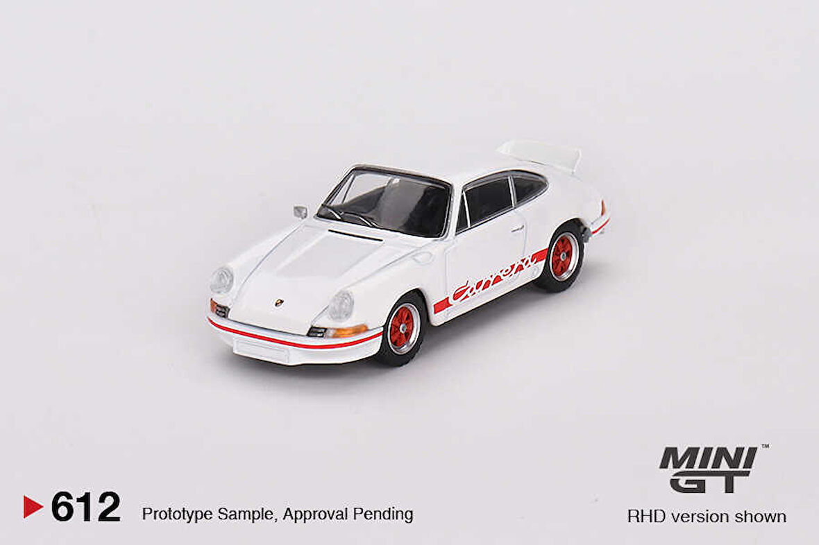 Mini GT 612 Porsche 911 Carrera RS 2.7 Grand Prix White with Red Livery