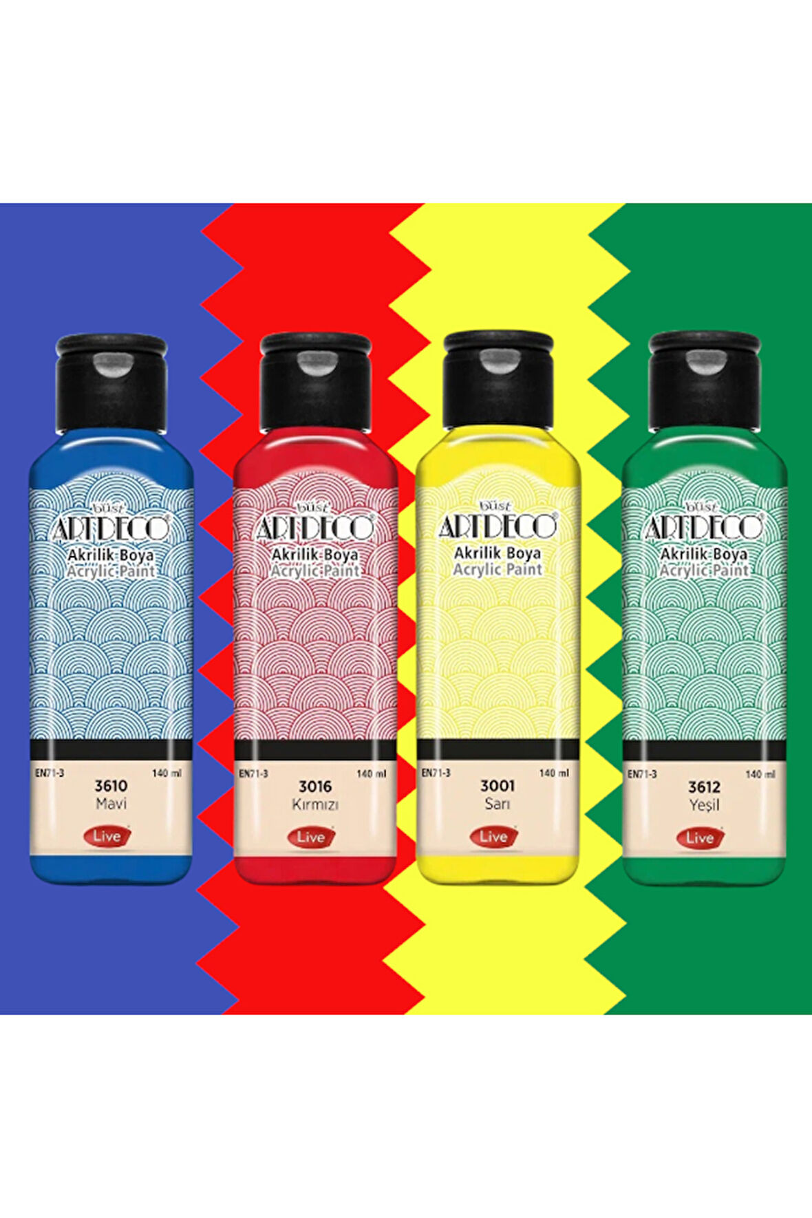Artdeco Akrilik Boya 140ml 4'set