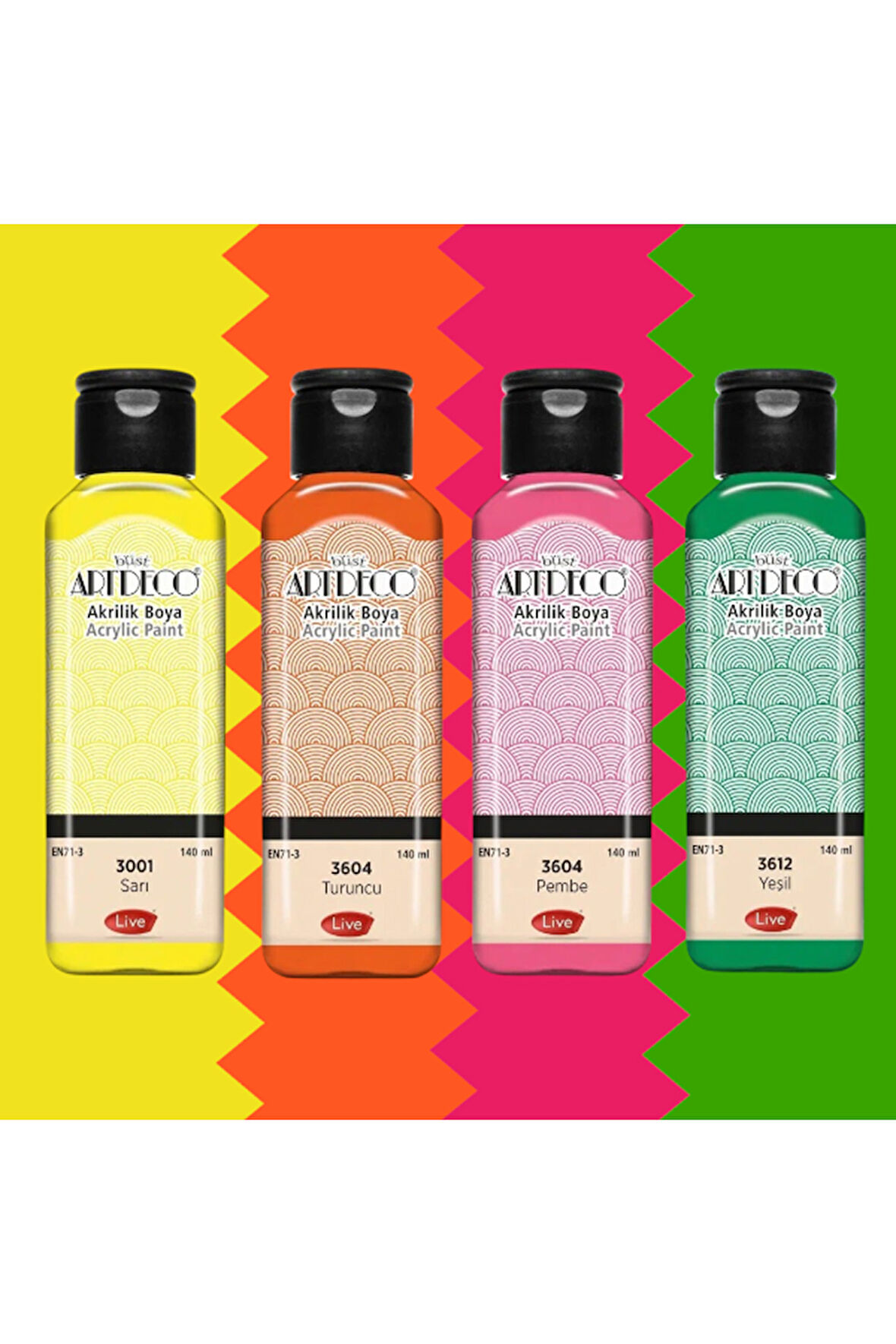Artdeco Akrilik Boya 140ml 4'set