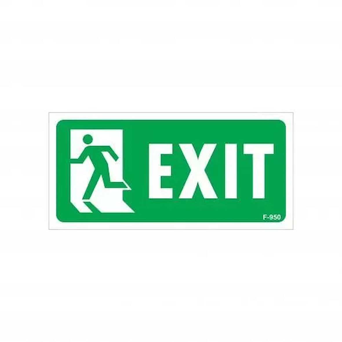 Exit Sol Uyarı Levhası 17,5x25 KOD:950