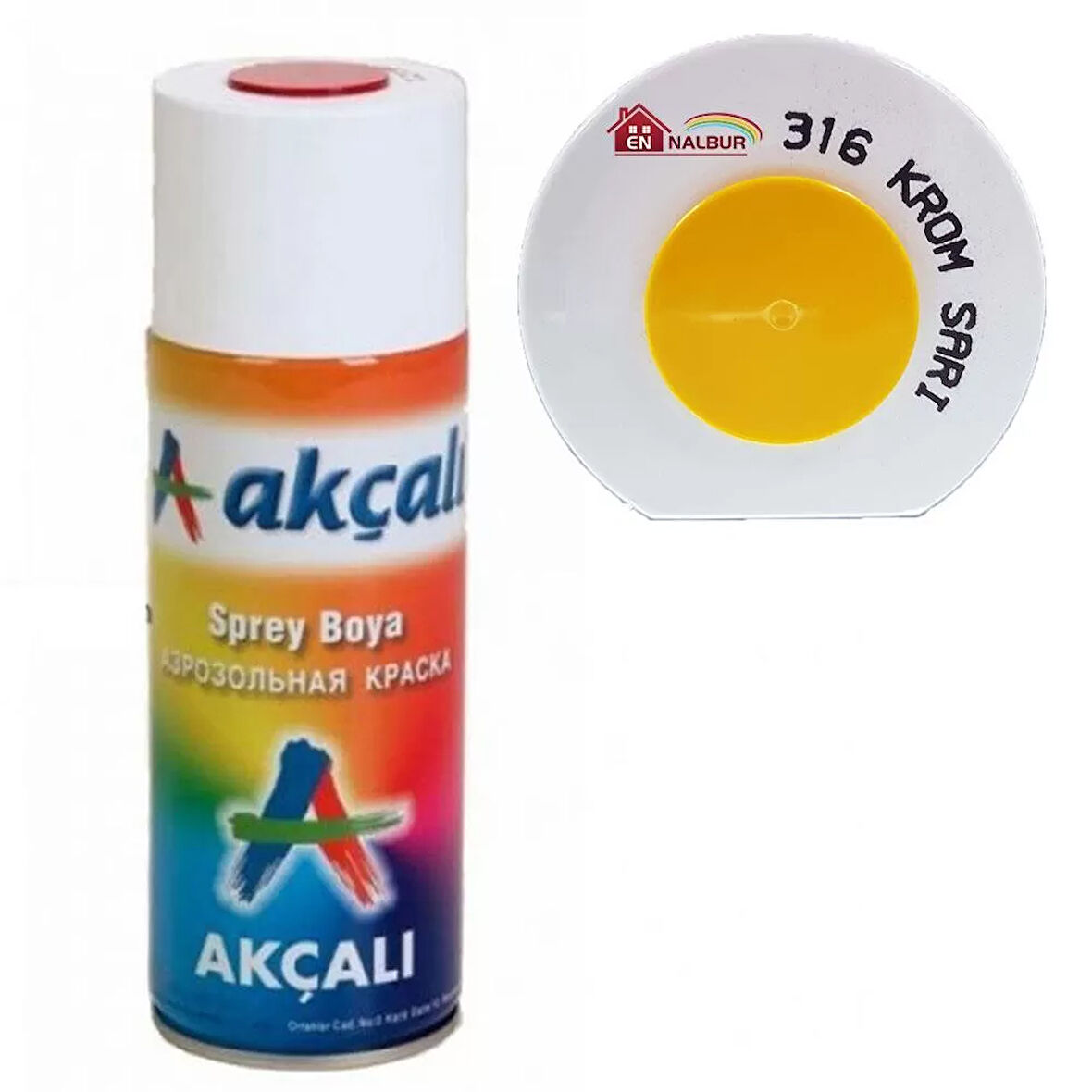 Akçalı Sprey Boya 400 ml 316 Krom Sarı