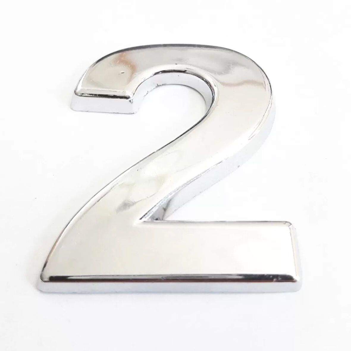  2 Rakamı 3,75 cm Krom Yapışkanlı