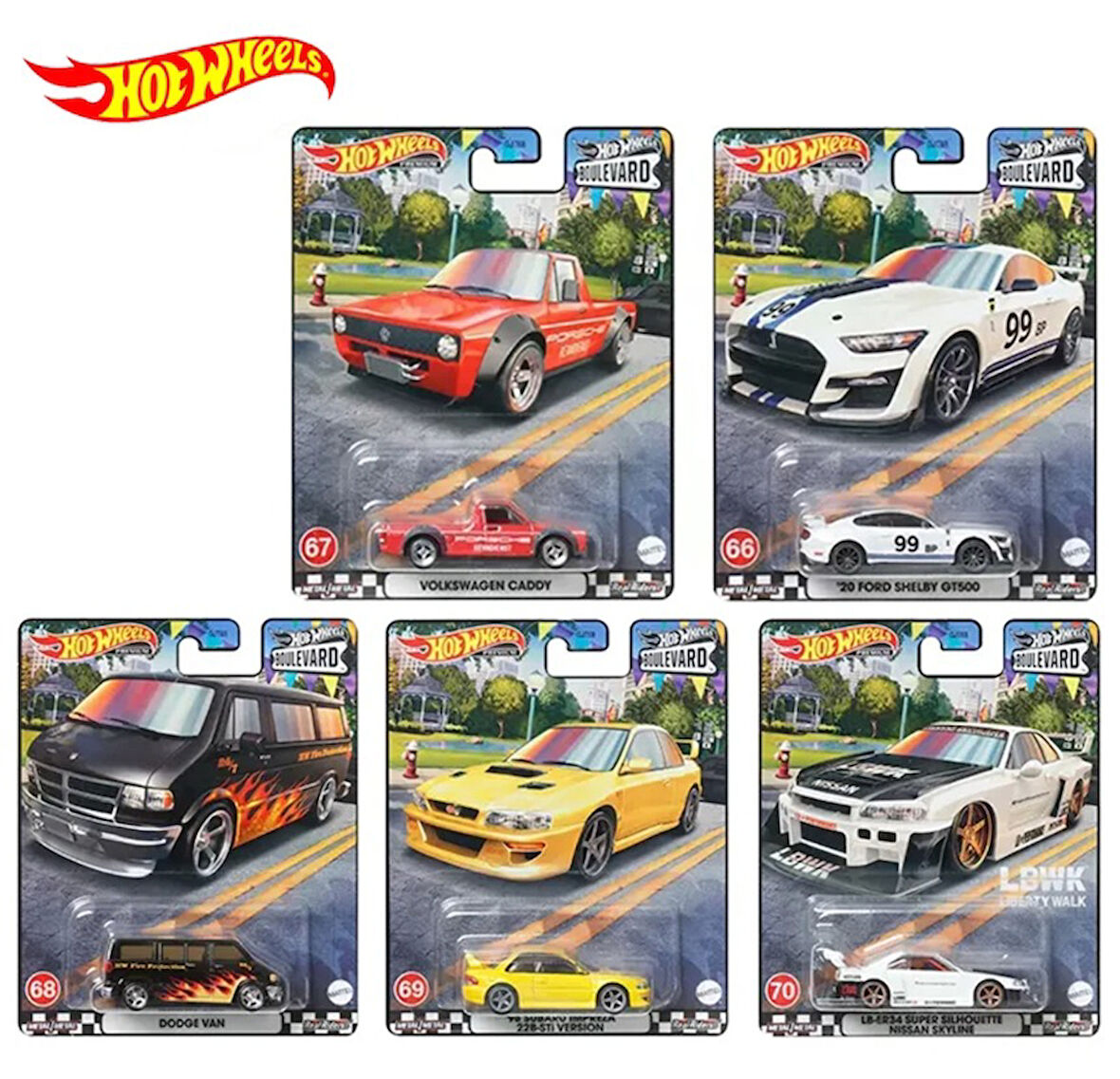 Hot Wheels Boulevard Set 2023 - (66-70)