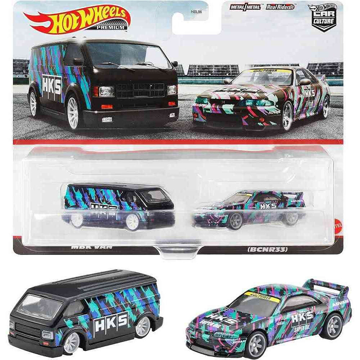 Hot Wheels 2 li Premıum MBK Van/Nıssan Skylıne GT-R (BCNR33)