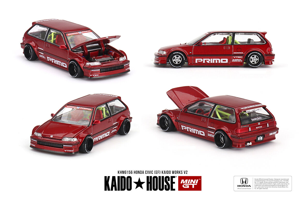 Mini GT x Kaido 156 1/64 Honda Civic (EF) Kaido Works V2