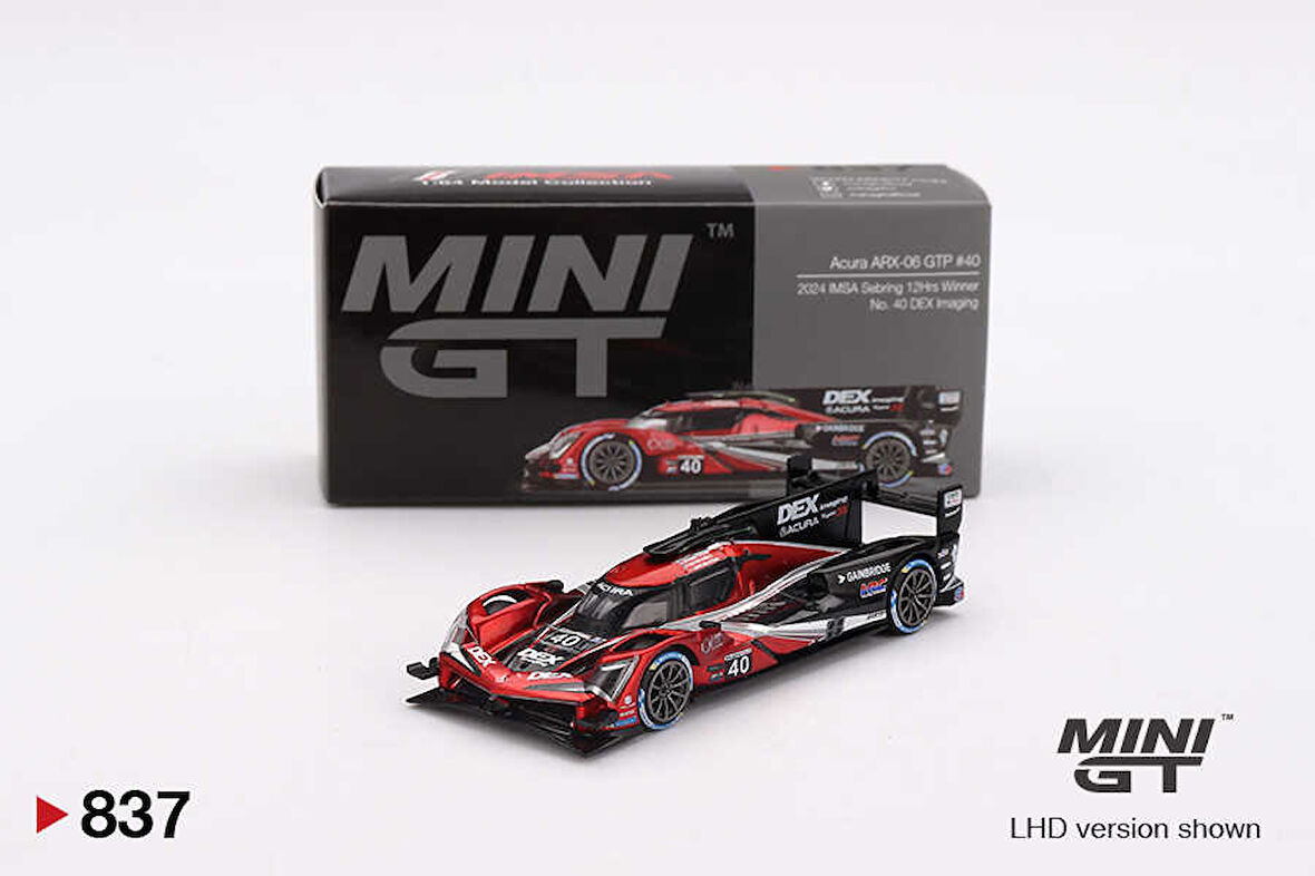 Mini GT 1/64 837 Acura ARX-06 GTP Wayne Taylor Racing with Andretti 2024 IMSA Sebring 12Hrs Winner