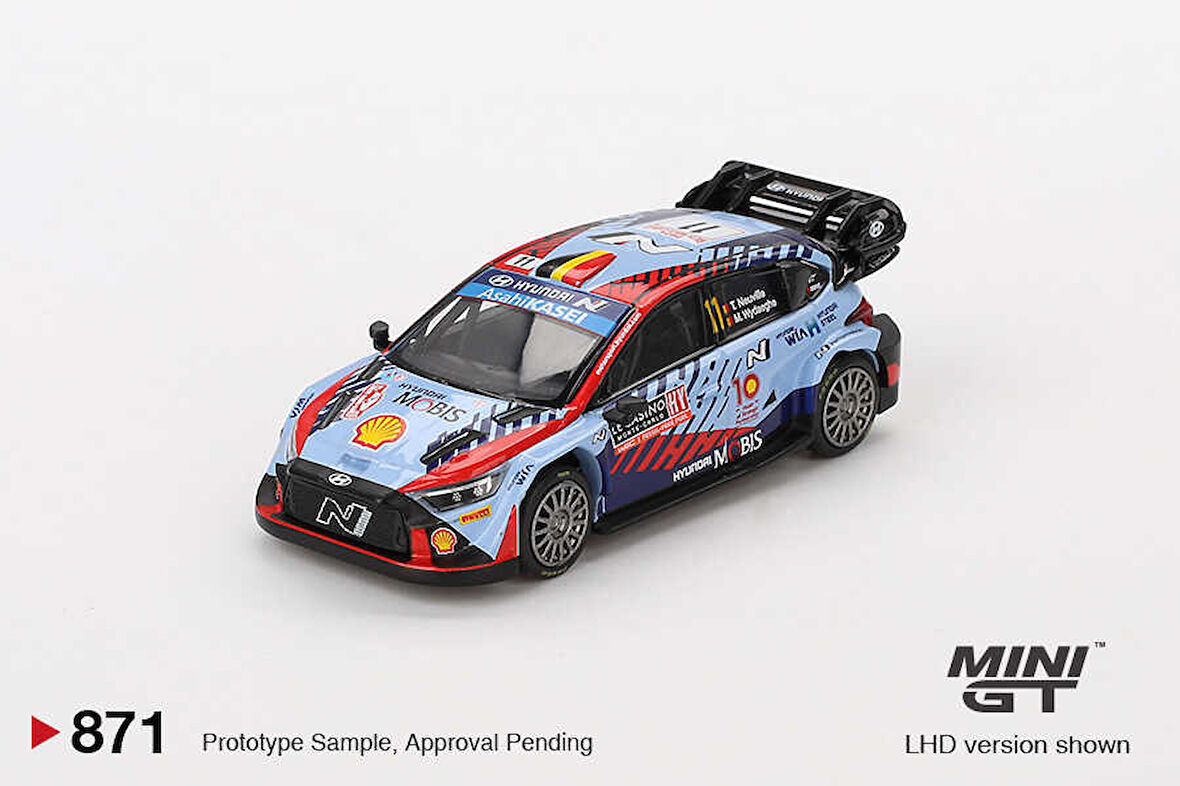 Mini GT 1/64 871 Hyundai i20 N Rally1 Hybrid 2024 Rallye Monte-Carlo Winner