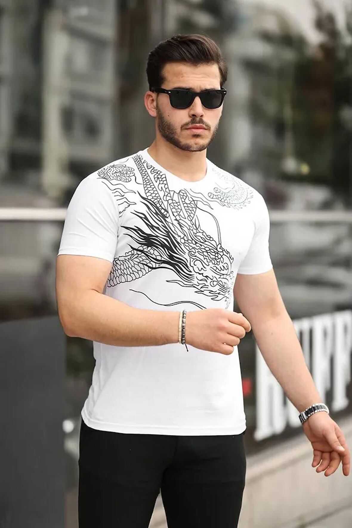 Erkek Slim Fit Bisiklet Yaka T-Shirt