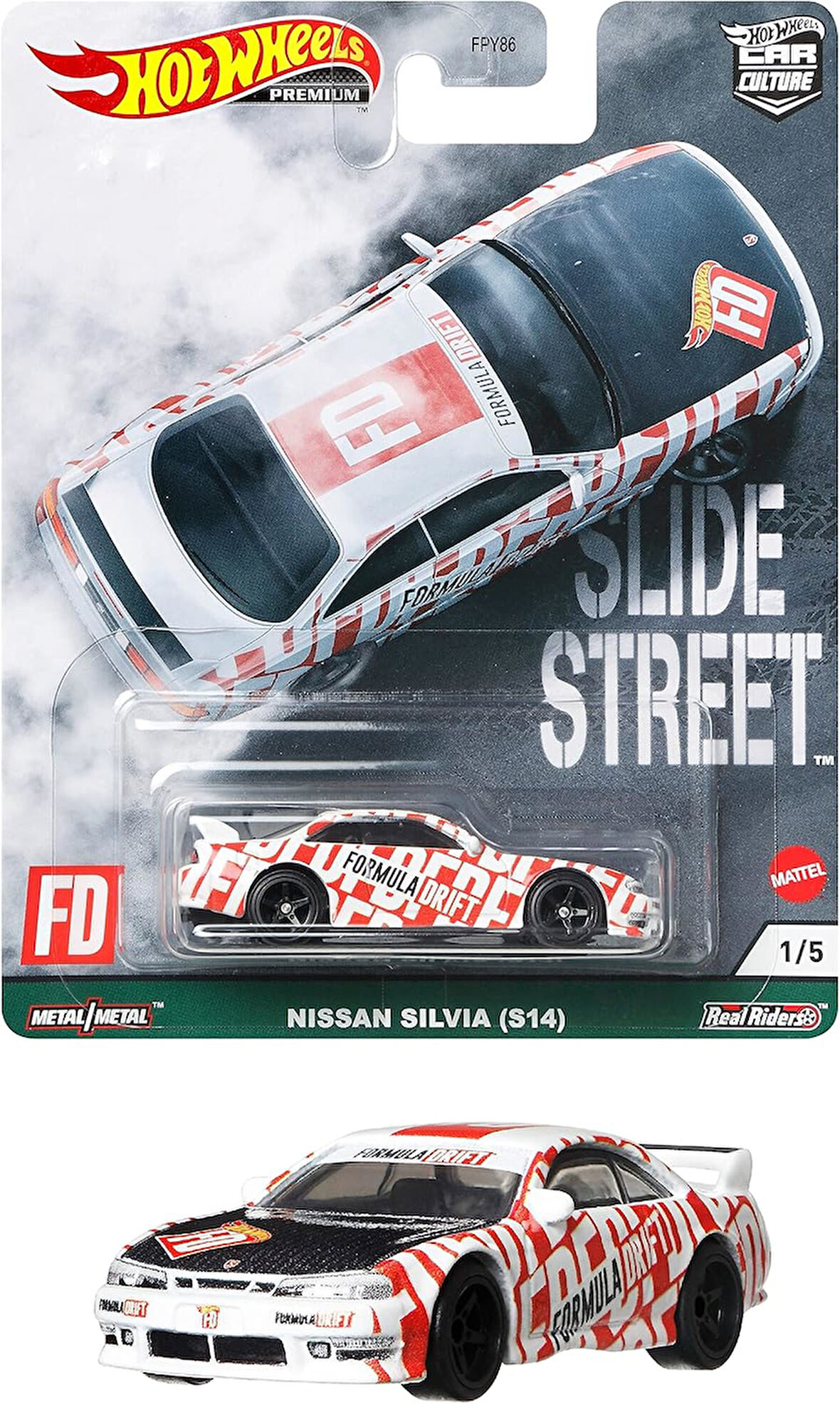 Hot Wheels Premium Slide Street Nissan Silvia (S14)