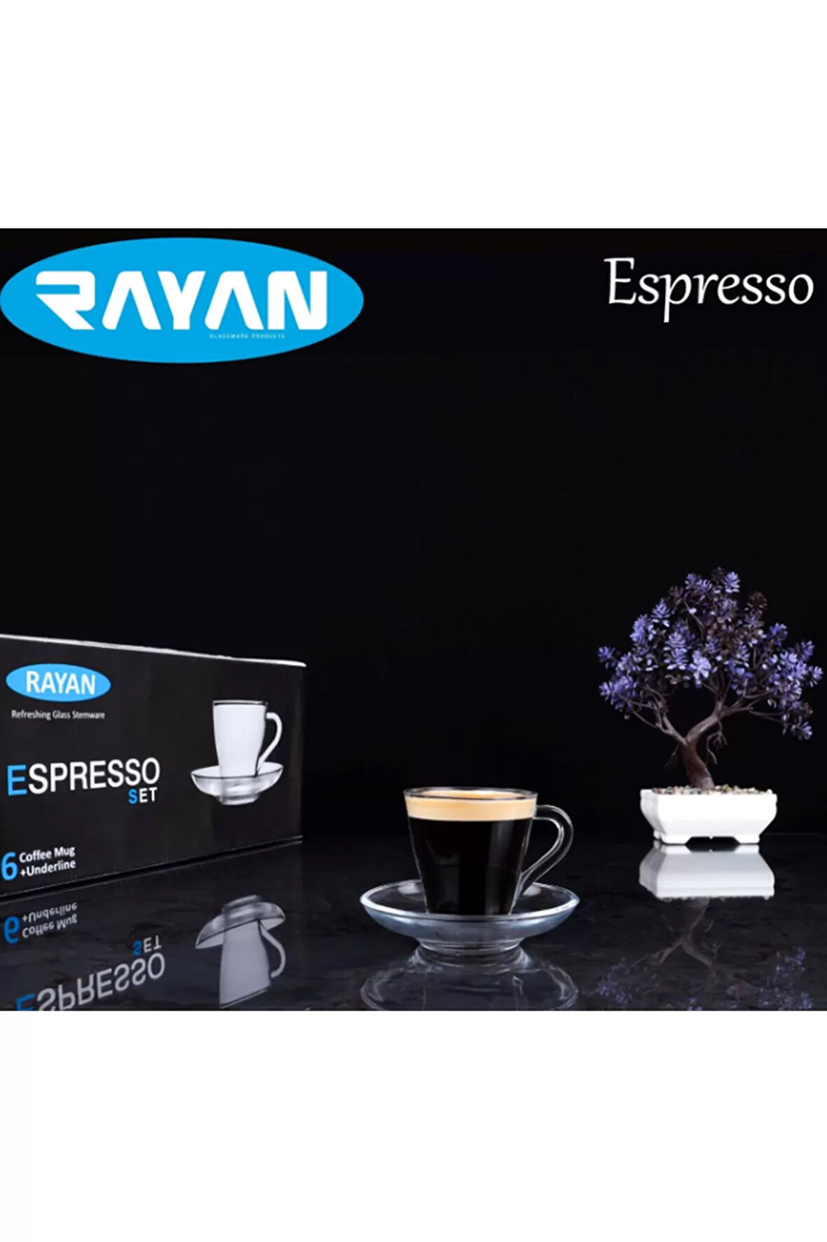 Rayan 6'lı Espresso Bardak Seti