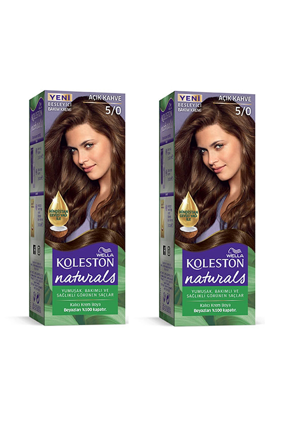 Naturals Saç Boyası Açık Kahve 5/0 2x Paket