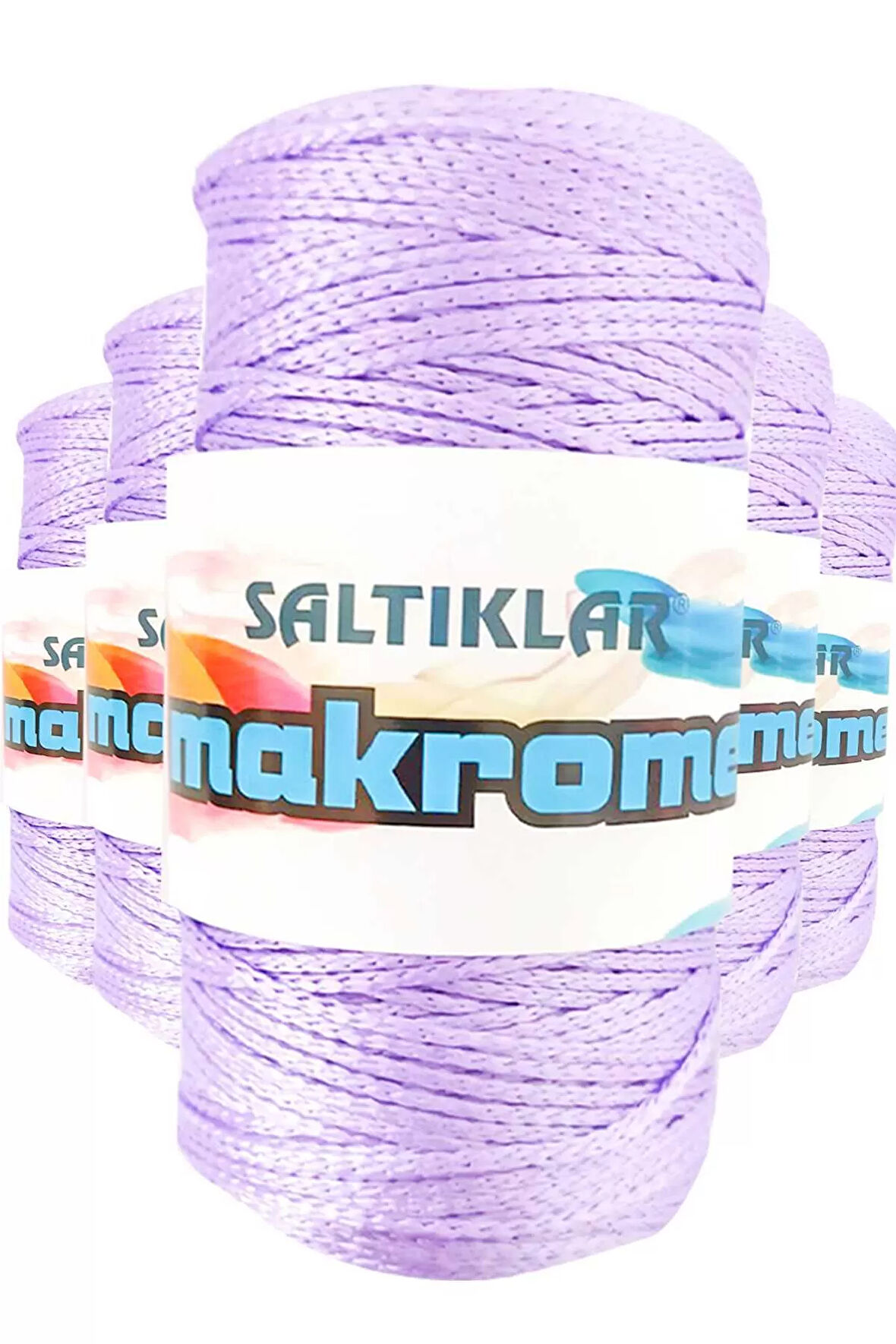 5 Adet Polyester Makrome İpi 3200 Lila 100 gr