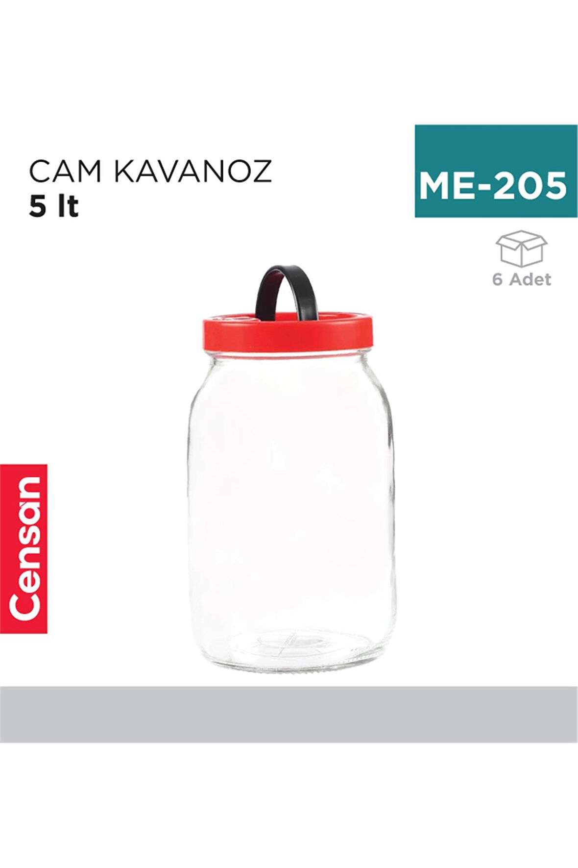 5 Lt. Cam Kavanoz   -13652