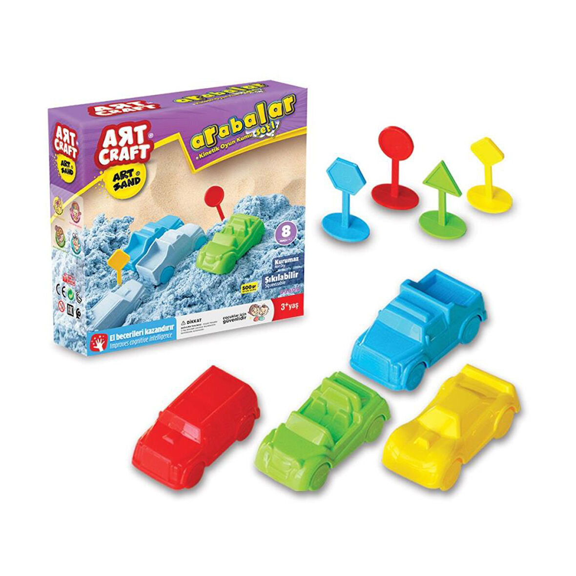 03609 Dede, Artsand Arabalar Kum Seti 500 gr / +3 yaş