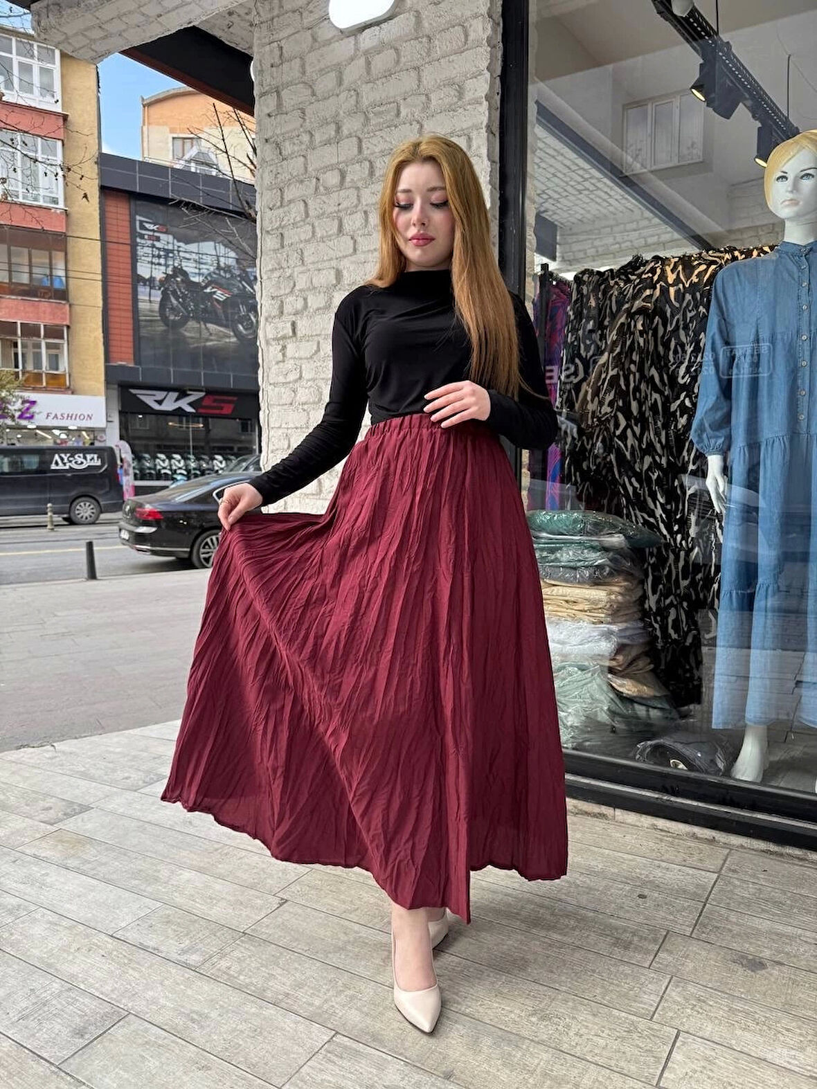 Kraş Etek Bordo