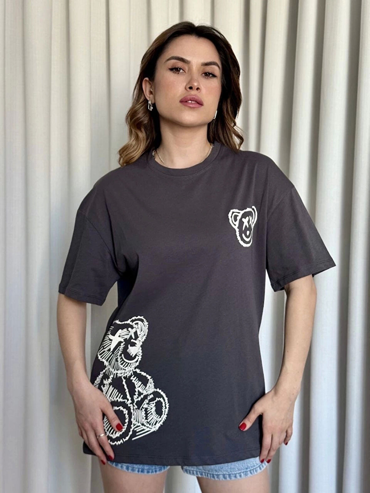 Baskılı Ayıcıklı Tişört