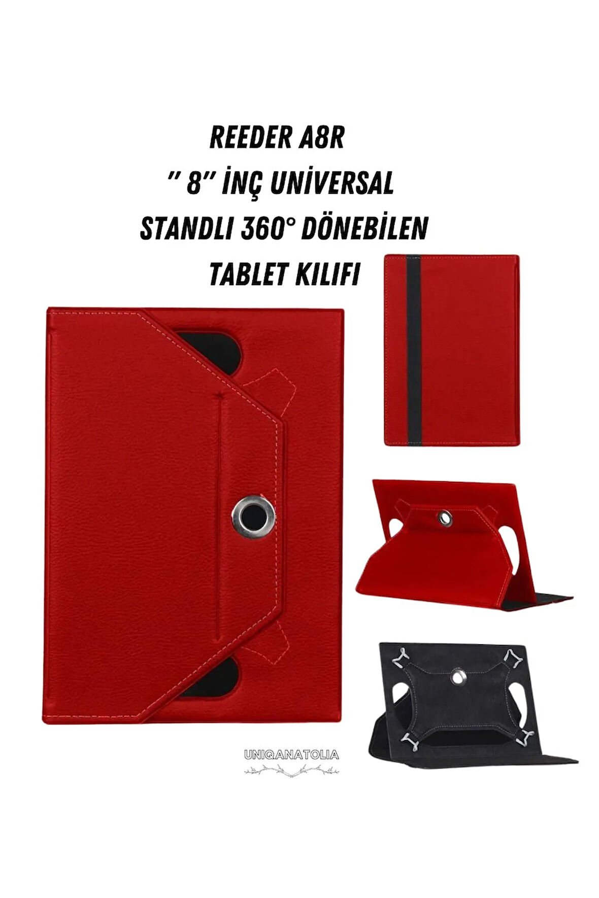 Reeder A8R - 8"  Universal Standlı 360° Dönebilen Tablet Kılıfı