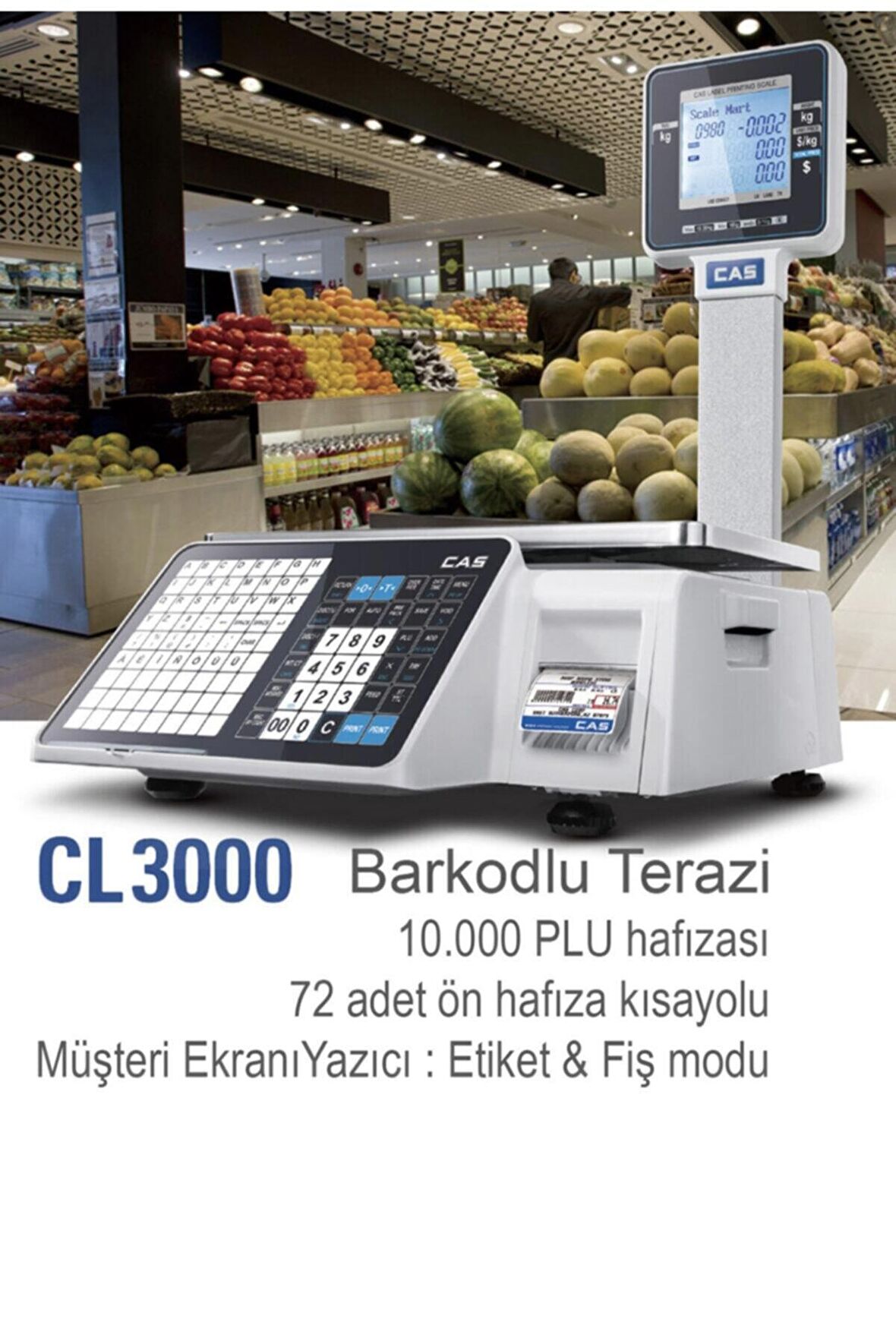 Cl 3000 Barkodlu Terazi