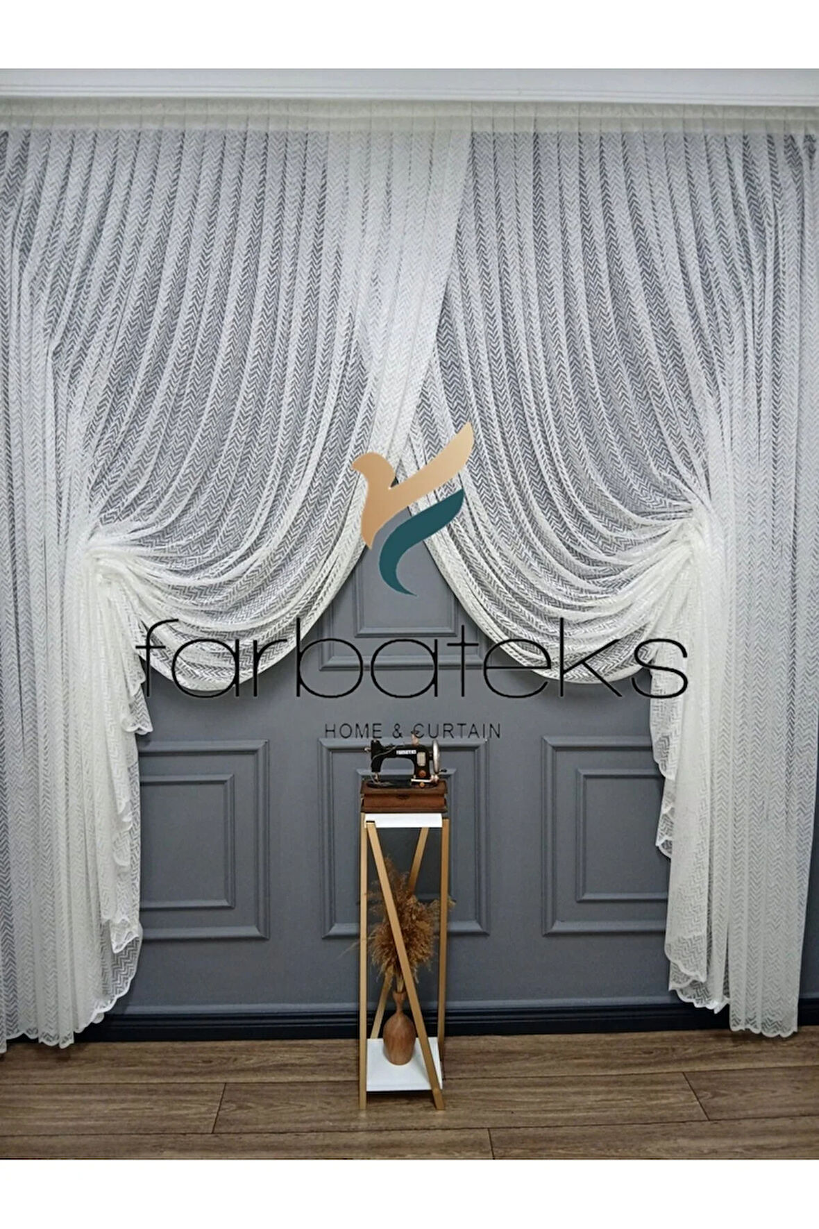 Farbateks Dikim Fashıon Yeni Moda Tül Kruvaze Tiyatro Yanki Tül Perde