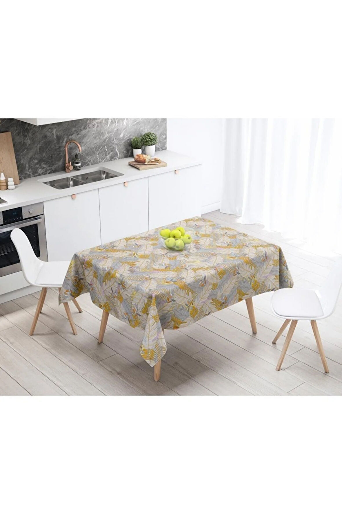 Autumn Leaves -Sonbahar Yaprakları Masa Örtüsü -Ulusl. yıkama ve solmama sertifikası 160 x 220cm