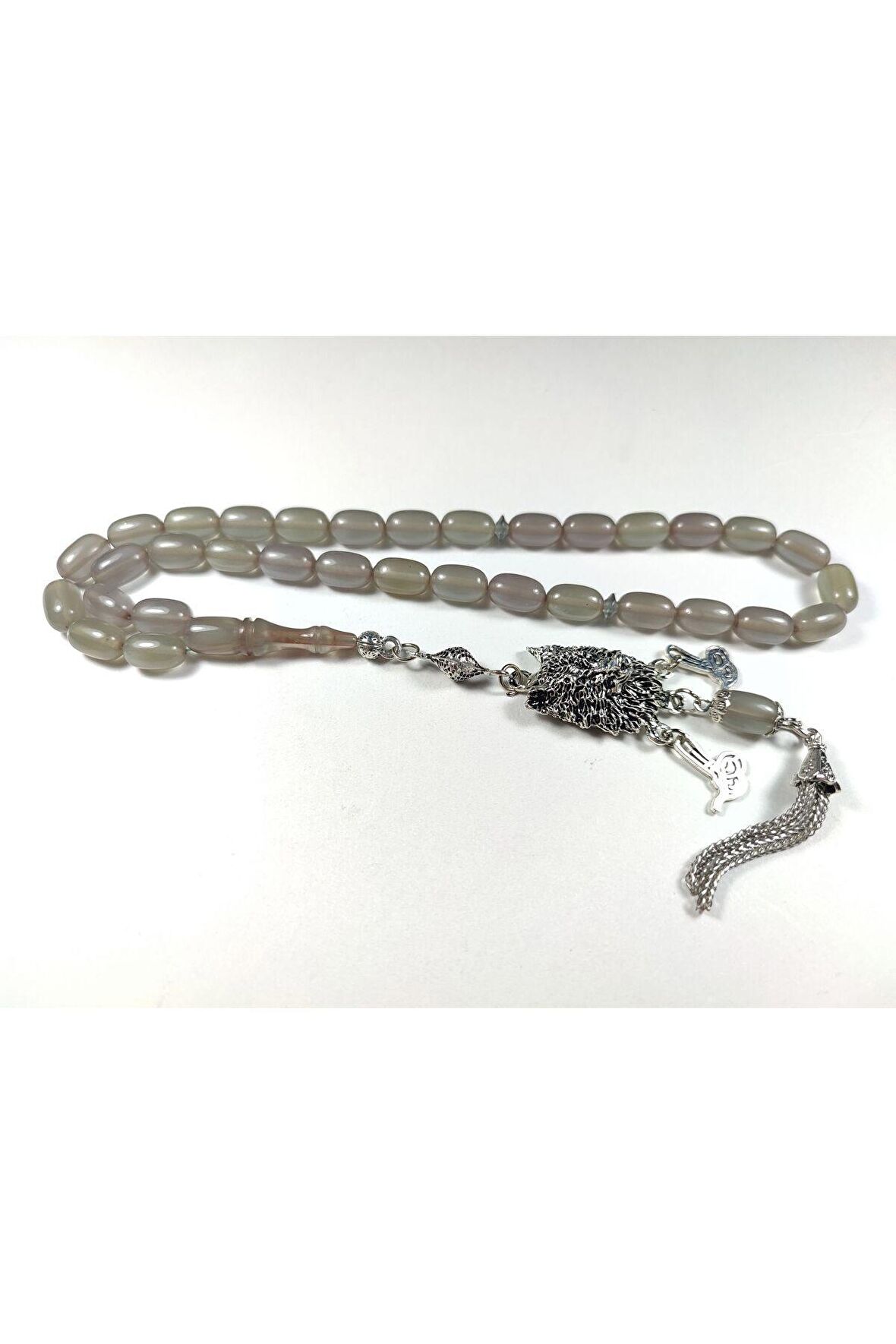 Alman Gümüş Püskül Kombinli 0.6 Delim Sıkma Kehribar Sertifikalı 3647