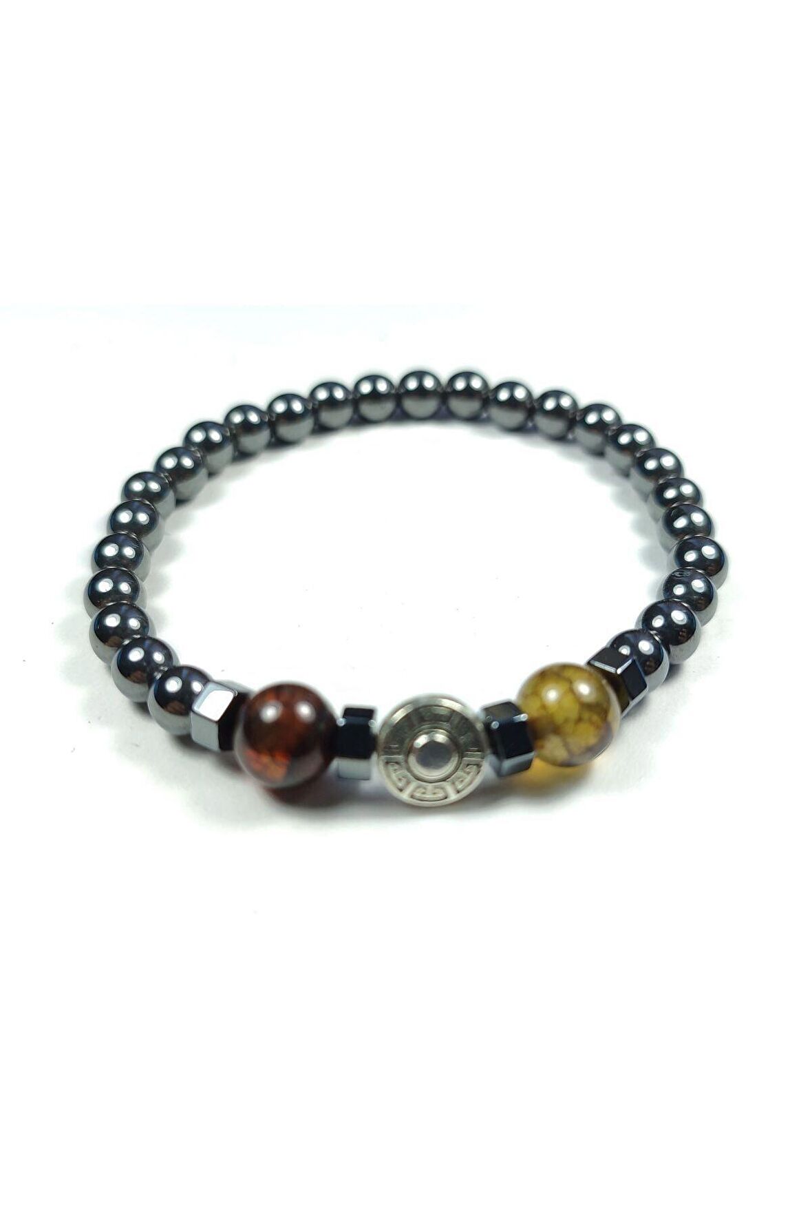 Hematit ve Doğal Taş Kombinli Bileklik Model No:464