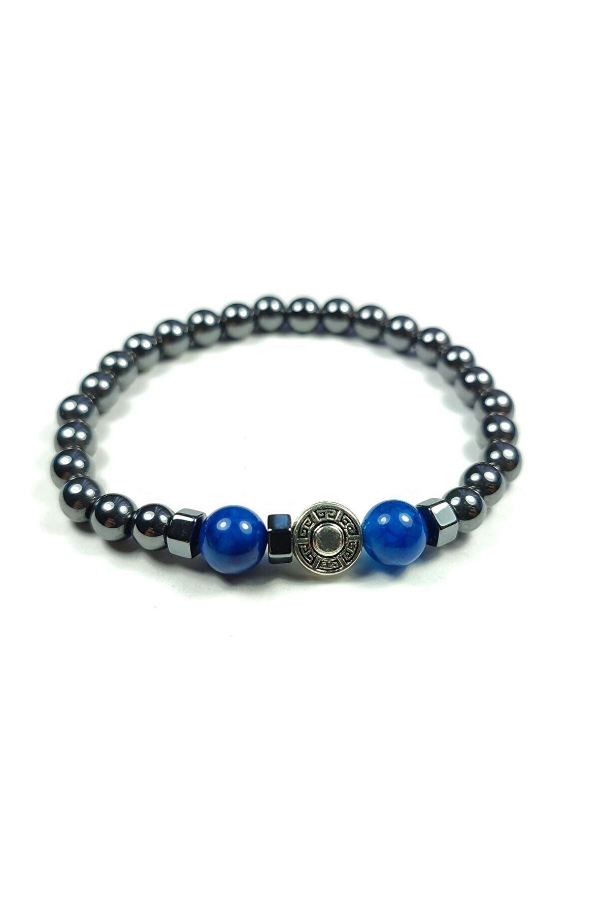 Hematit ve Doğal Taş Kombinli Bileklik Model No:457