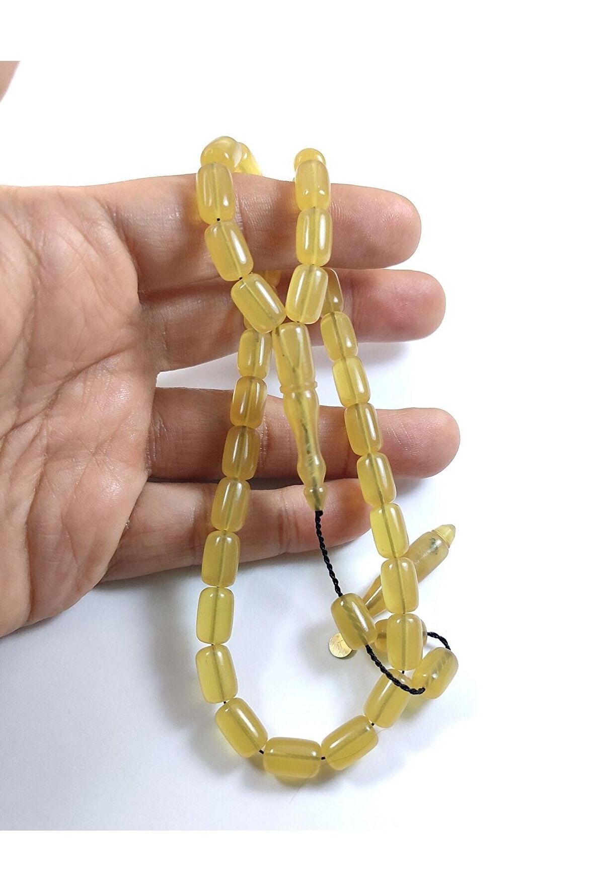 Muhammed Tacir Usta Işi Imzalı Mühürlü Sertifikalı Sıkma Kehribar