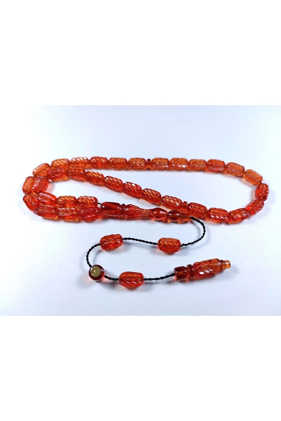 Mehmet Sancaktar Usta Işi Imzalı Sertifikalı Kalem Işçilikli Ateş Kehribar