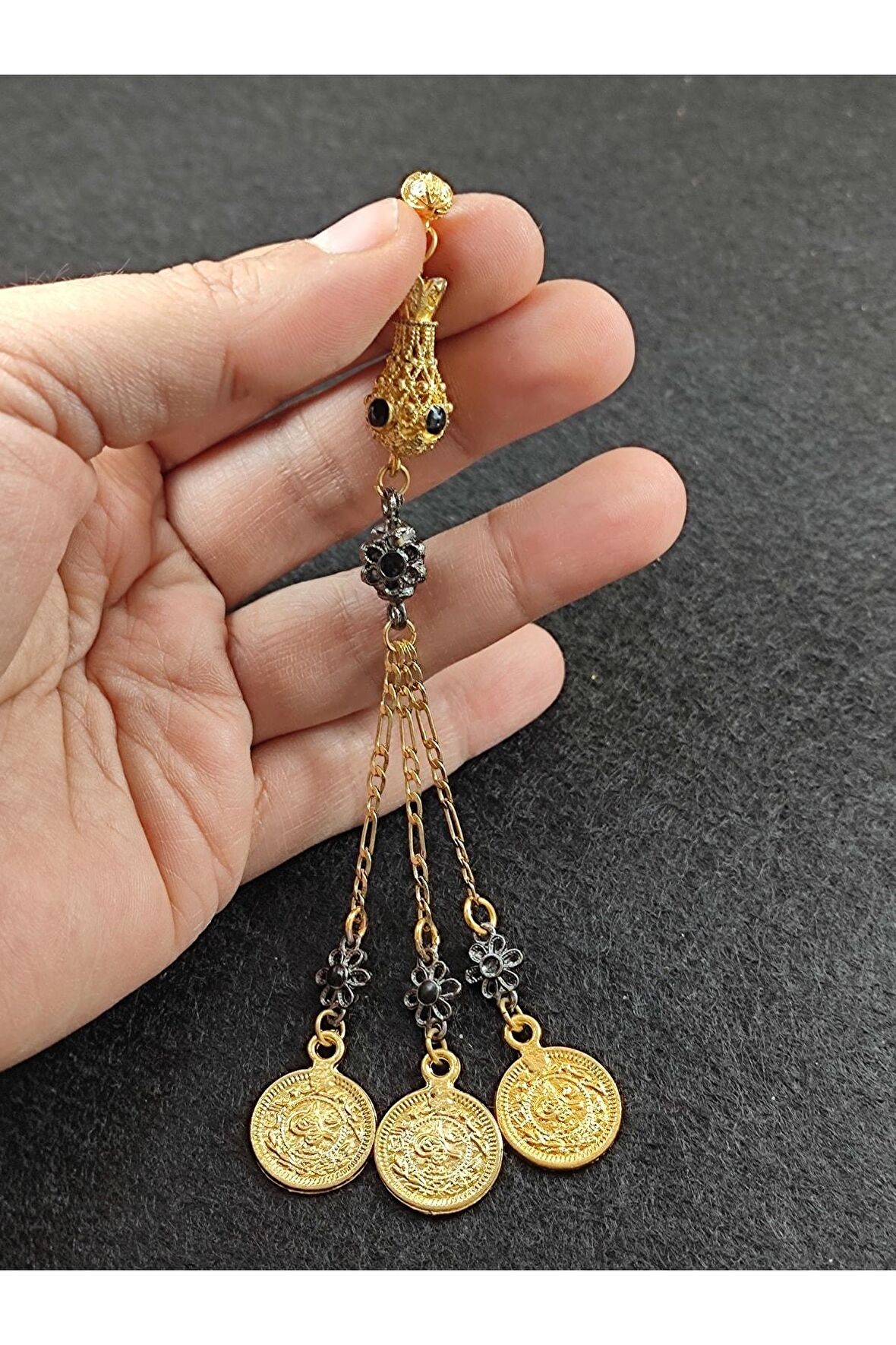 Yeni Model Gümüş Kaplama Tesbih Püskülü