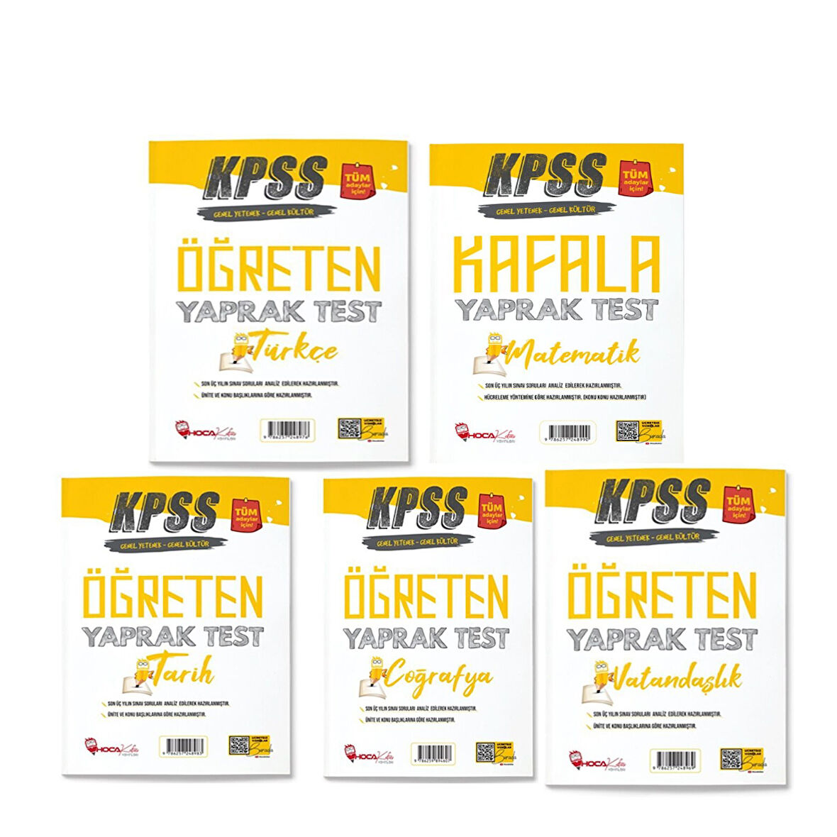Hoca Kafası KPSS Öğreten Yaprak Test Seti 5 Kitap