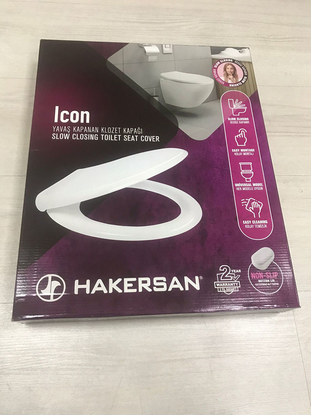 HAKERSAN ICON YAVAŞ KAPANAN KLOZET KAPAĞI