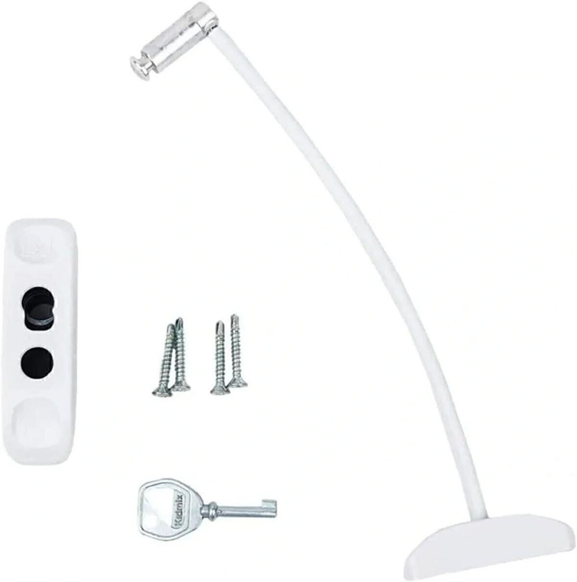 Microcase Çelik Halatlı Anahtarlı Kablolu Pvc Kapı Pencere Emniyet Hırsız Çocuk Güvenlik Kilidi - BEYAZ AL5186 1 ADET