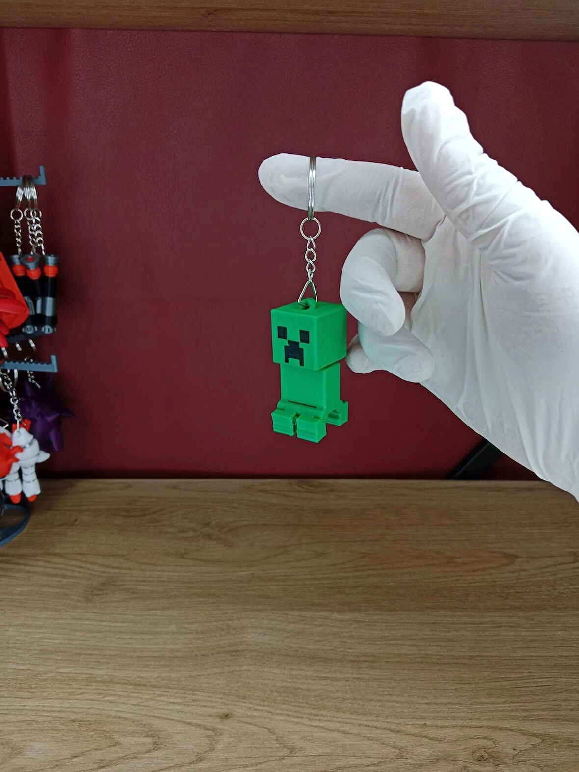 3D Üretim Minecraft Creper Anahtarlık – Çoklu Model Seçeneği ile Hediyelik Ürün