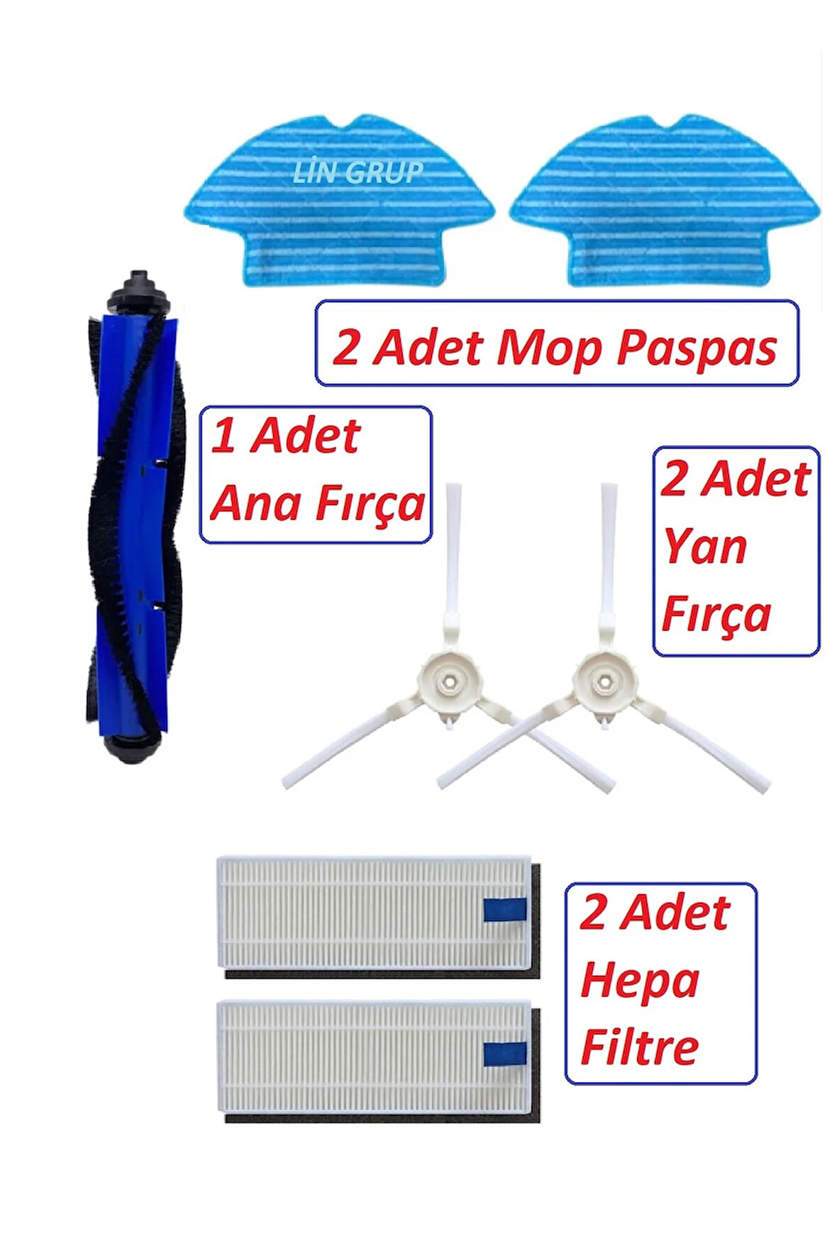 Explorer X-Plorer  Robot 20 40 50 75 RG7687 - RR7687WH Uyumlu Yedek Set