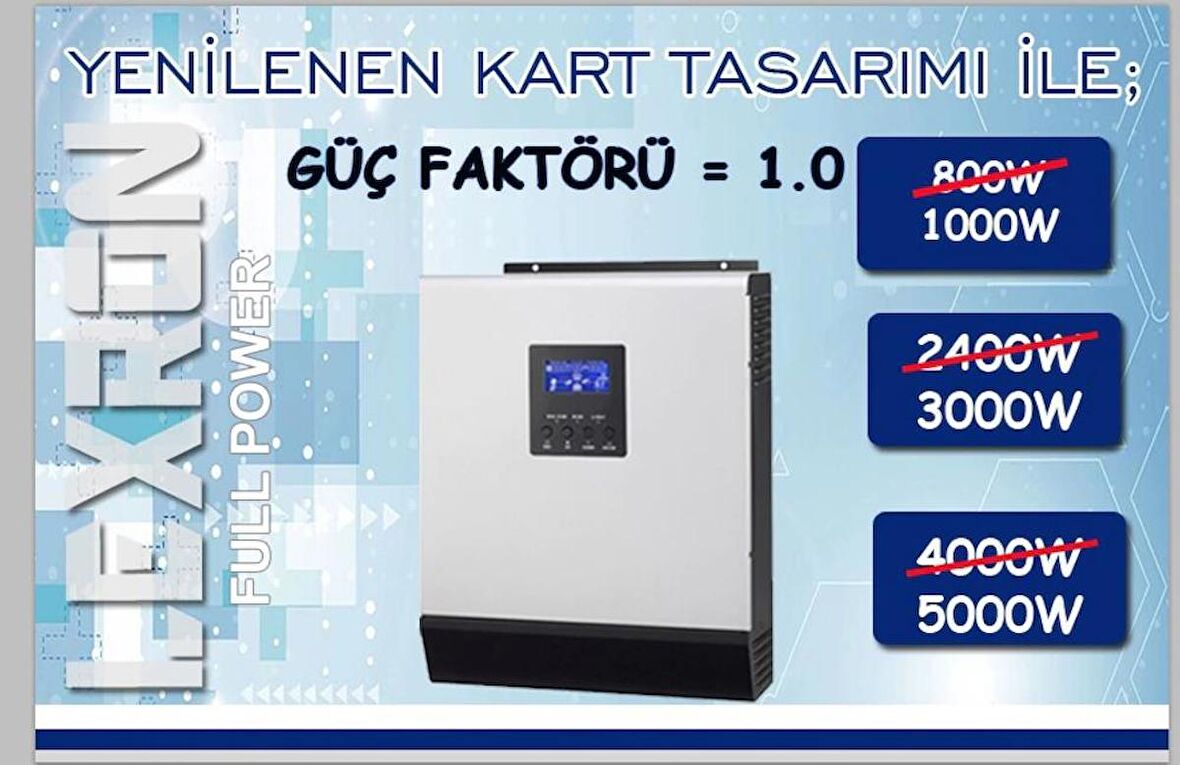 LEXRON SMART 1KW 1KVA İNVERTÖR 1000 WATT 12V VOLT AKILLI İNVERTER