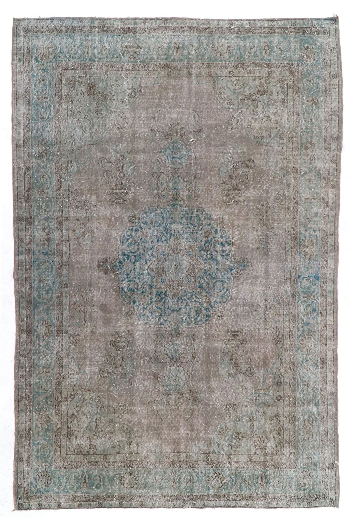 (215 X 315 CM) Bej Renkli Madalyon Desenli Anadolu Halısı, Modern Halı