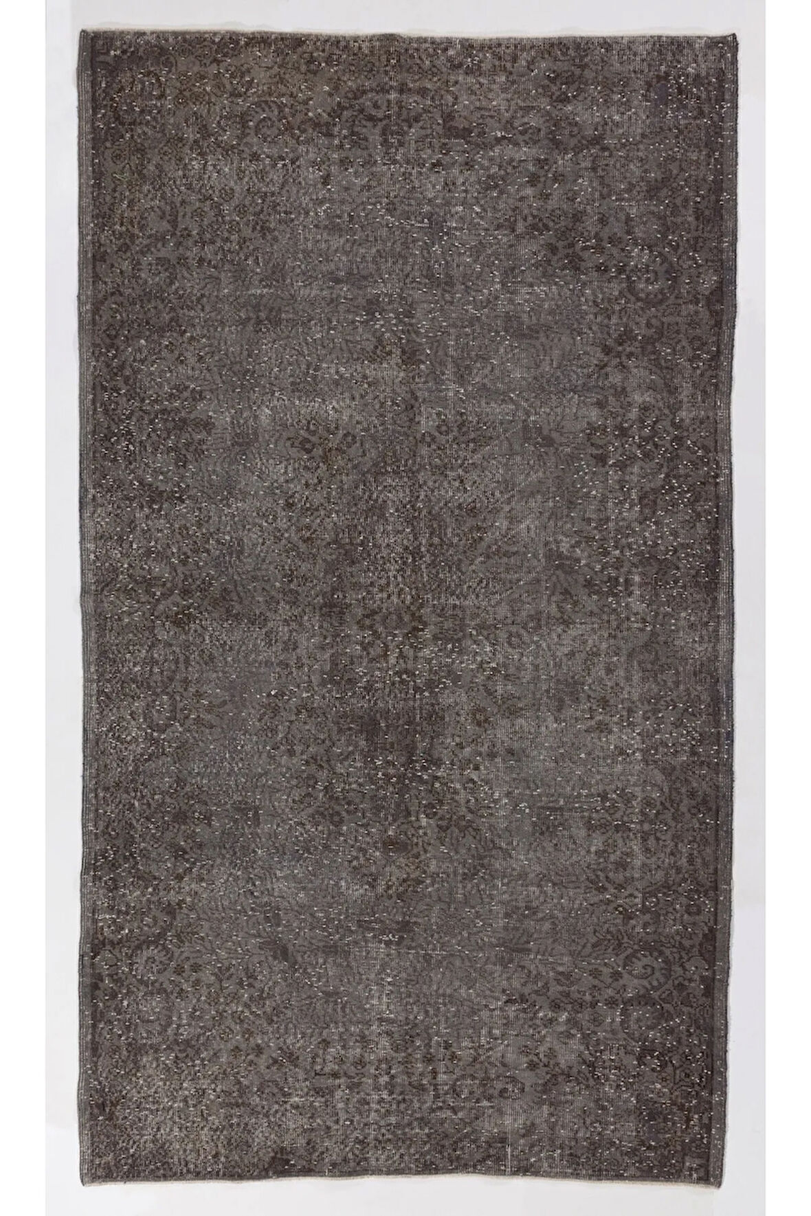 165x300 cm Gri Tonlarda alan halısı, %100 El Dokuması Anadolu Halısı, Gri Renkli Halı